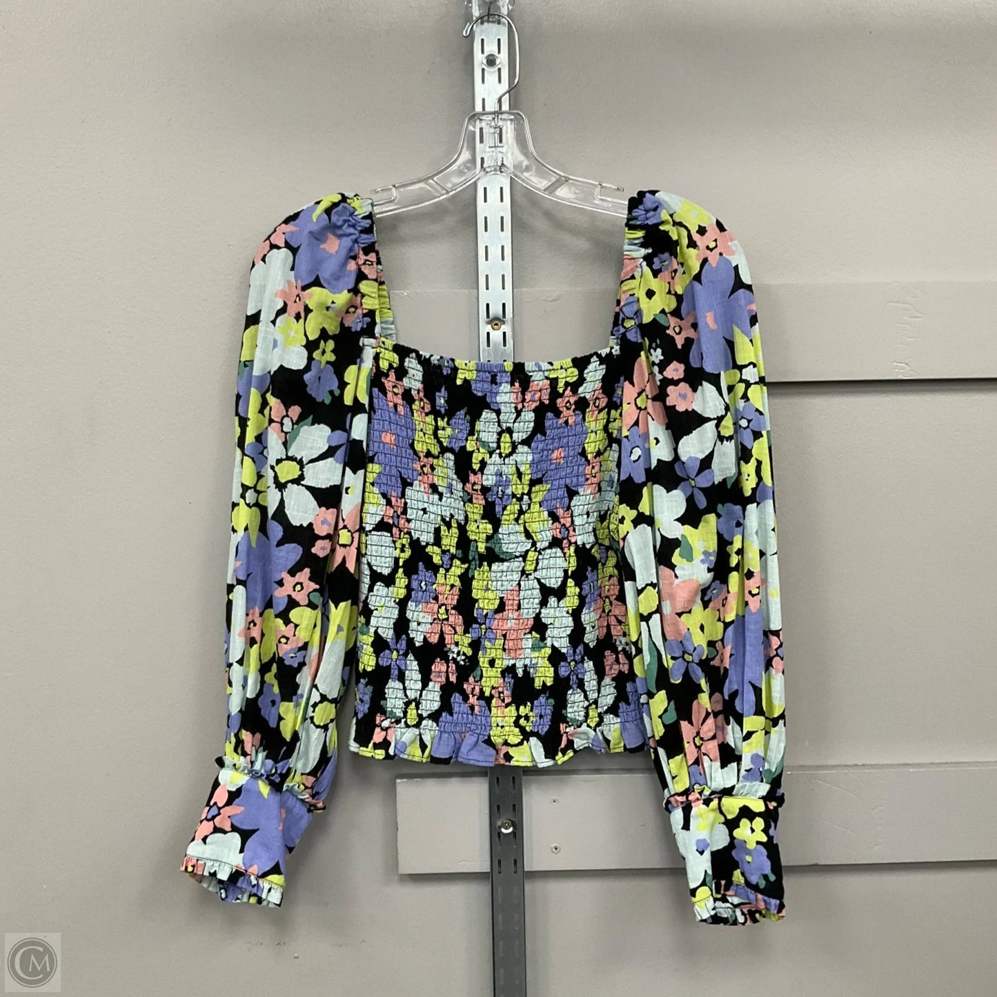 Top Long Sleeve By Free People In Floral Print, Size: Xs