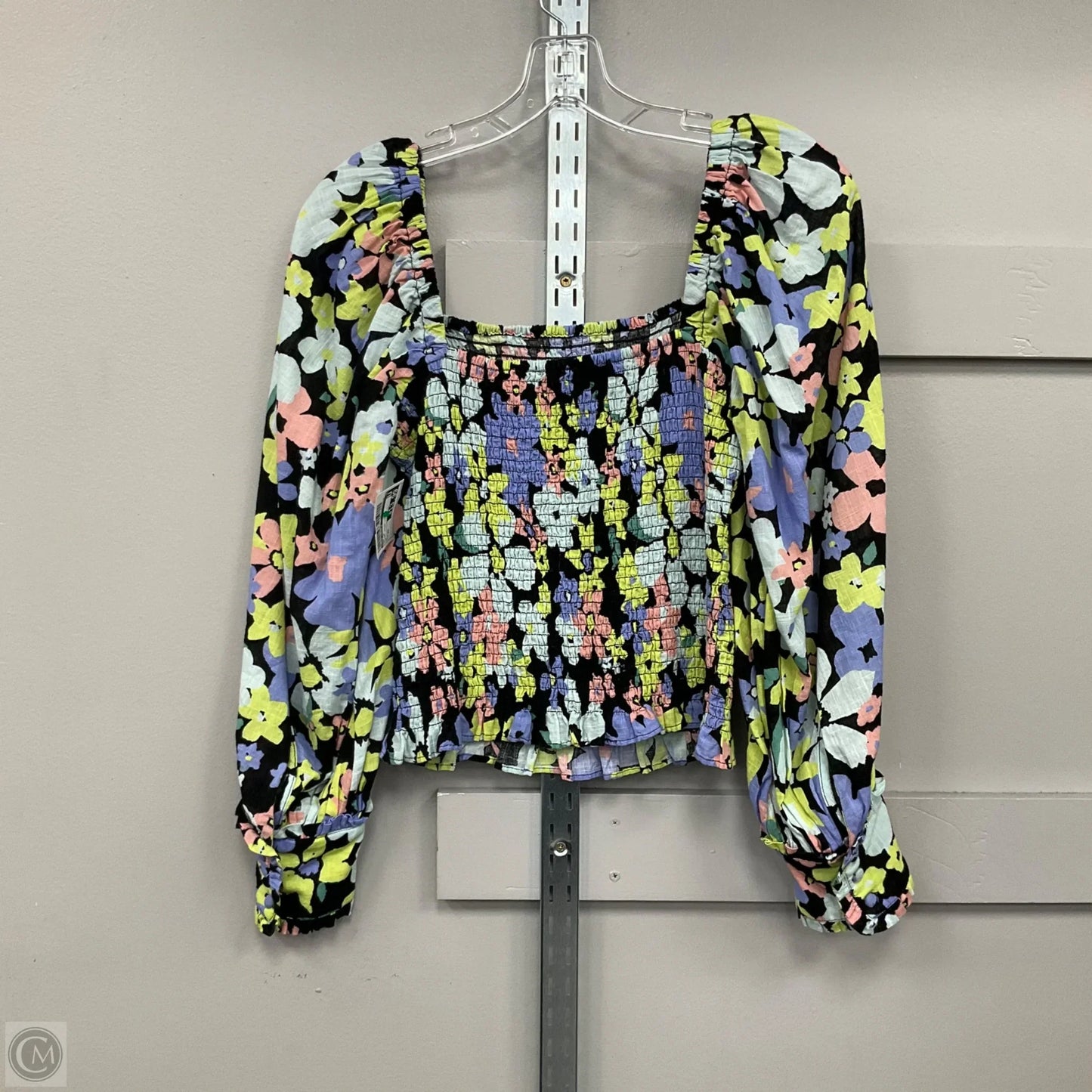 Top Long Sleeve By Free People In Floral Print, Size: Xs