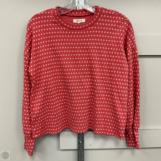 Top Long Sleeve By Madewell In Red, Size: S