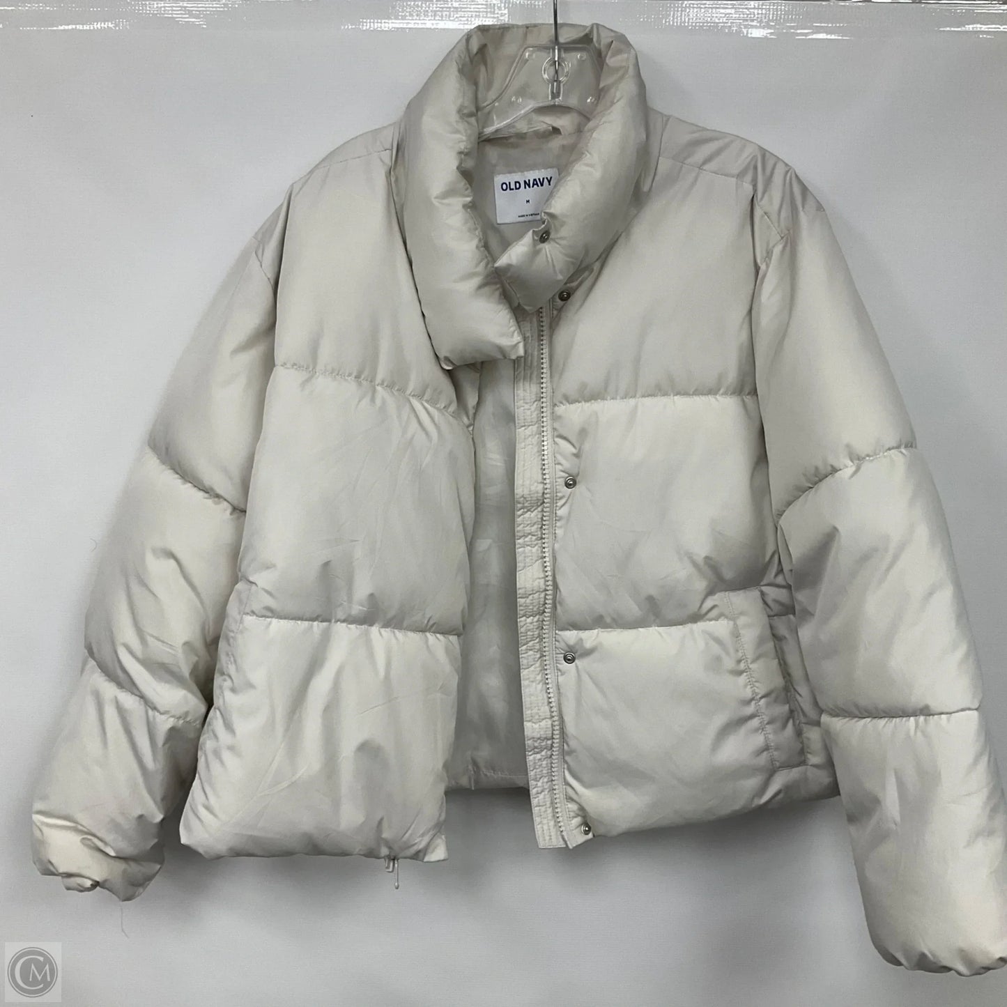 Coat Puffer & Quilted By Old Navy In White, Size: M