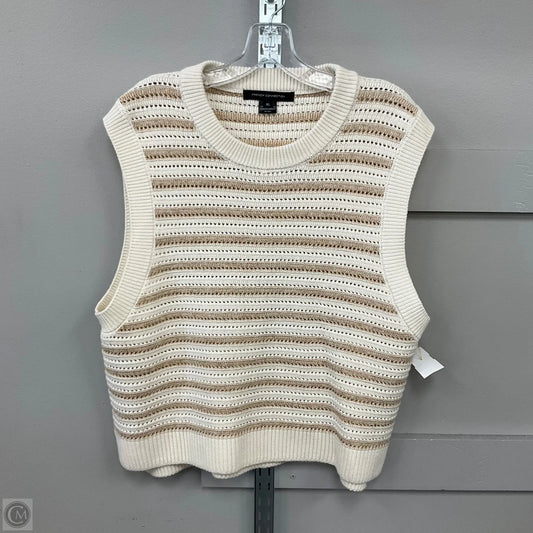 Vest Sweater By French Connection In Cream, Size: Xl
