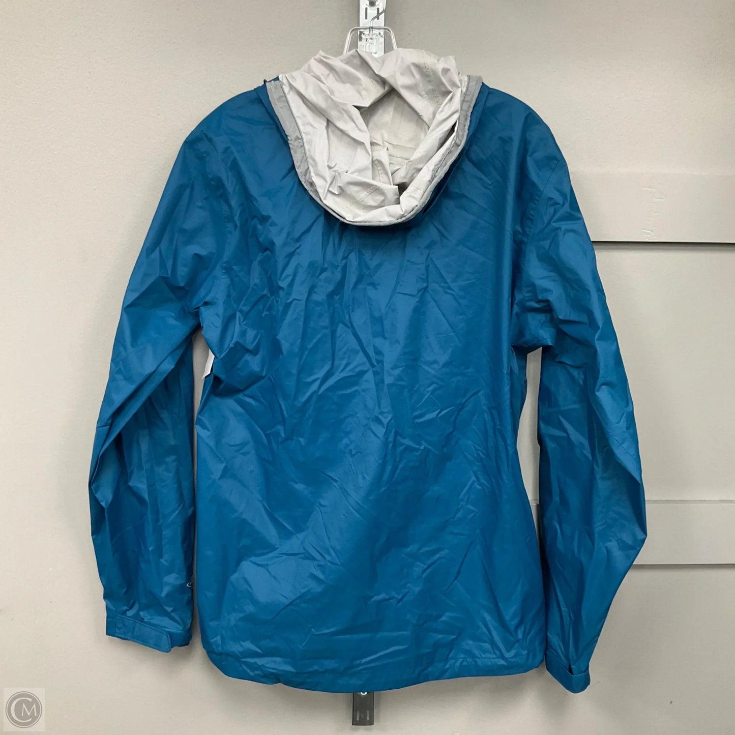Jacket Windbreaker By Columbia In Blue, Size: M