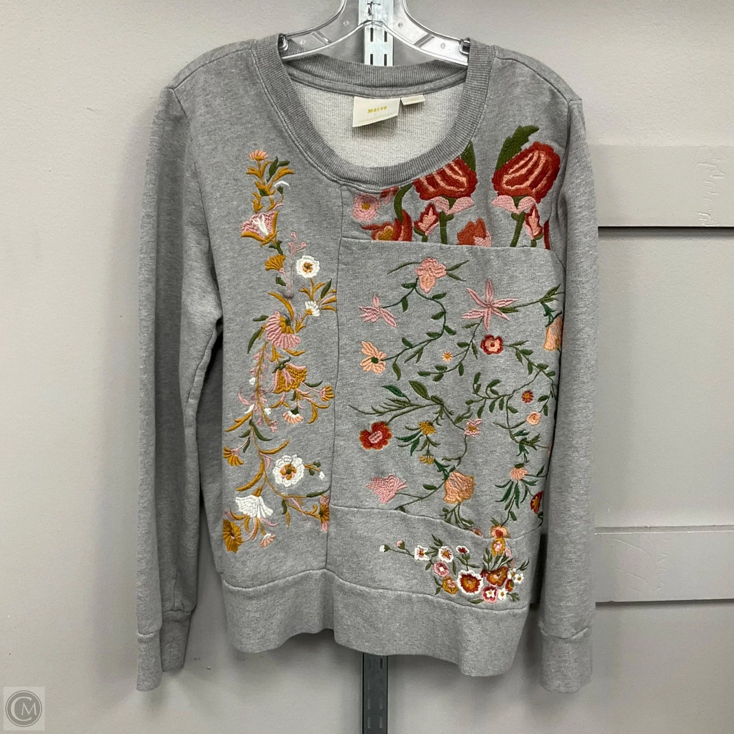 Sweater Short Sleeve By Maeve In Grey, Size: L