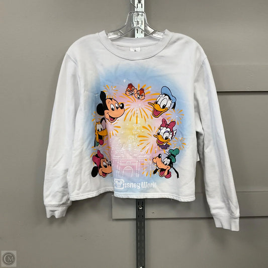 Sweatshirt Crewneck By Disney Store In White, Size: 1x
