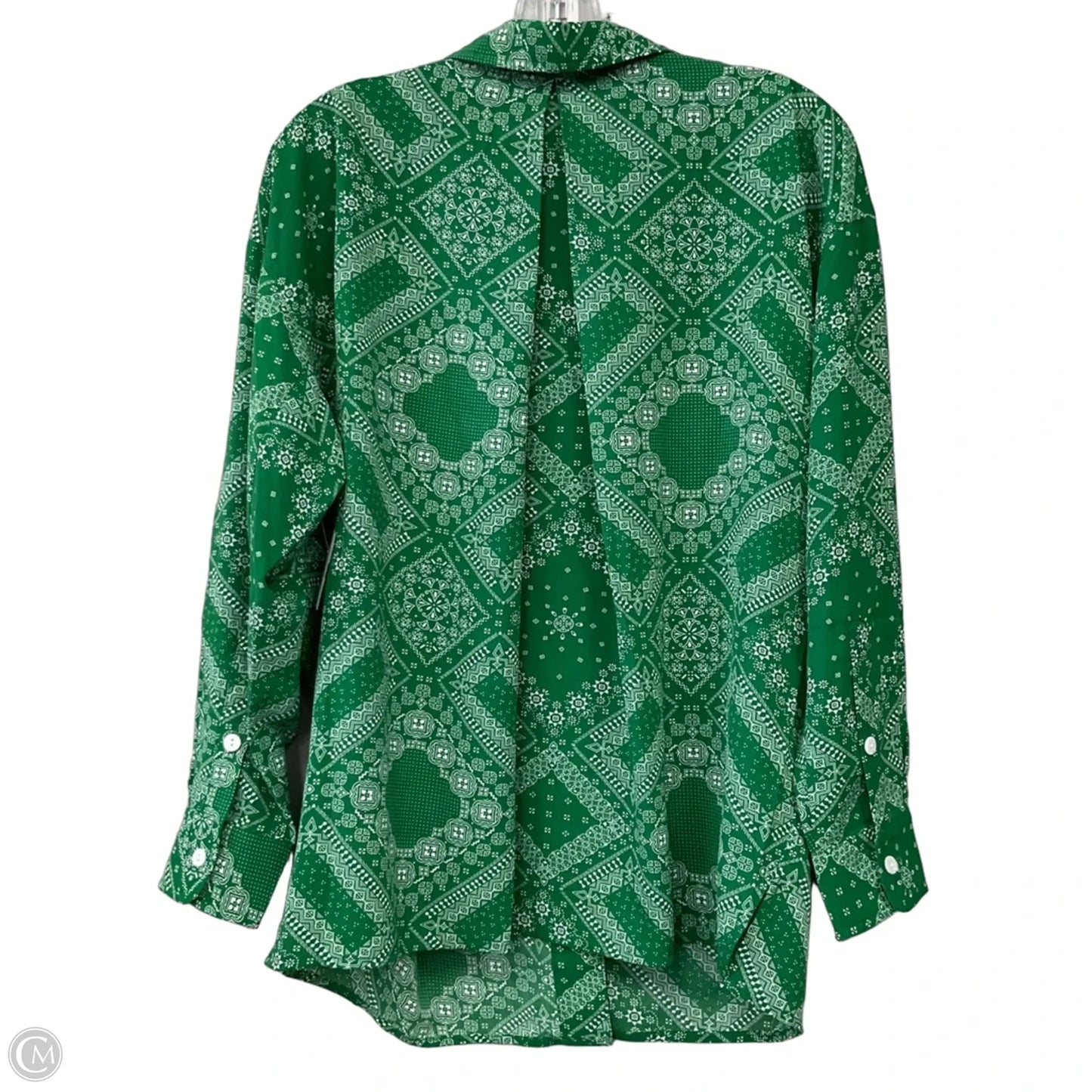 Top Long Sleeve By Acoa In Green, Size: S