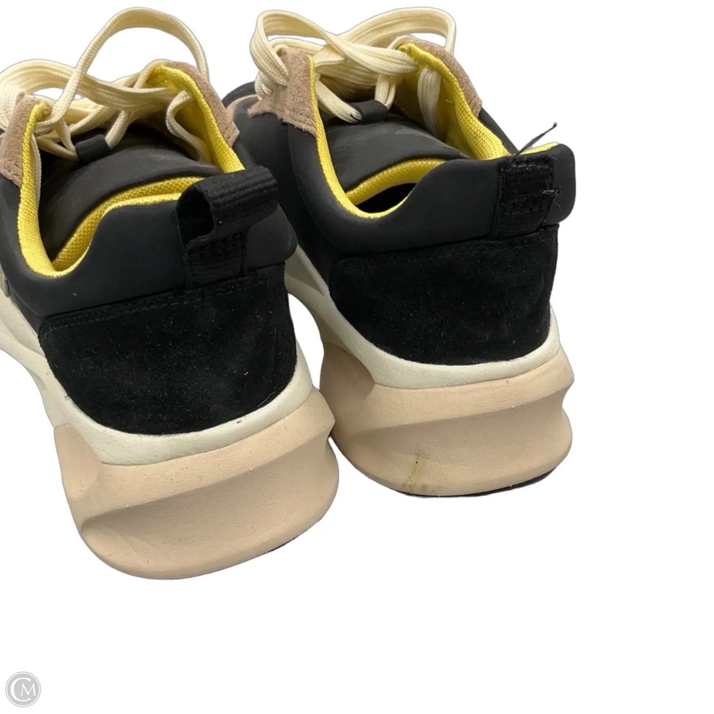 Shoes Designer By Tory Burch In Black & Yellow, Size: 5.5