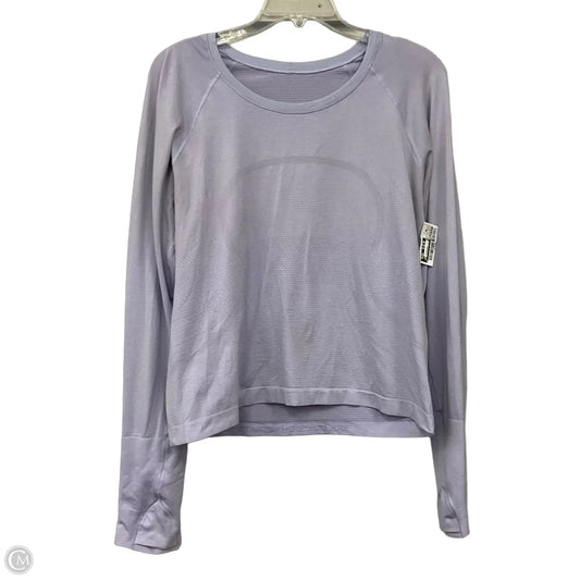 Athletic Top Long Sleeve Crewneck By Lululemon In Purple, Size: 12