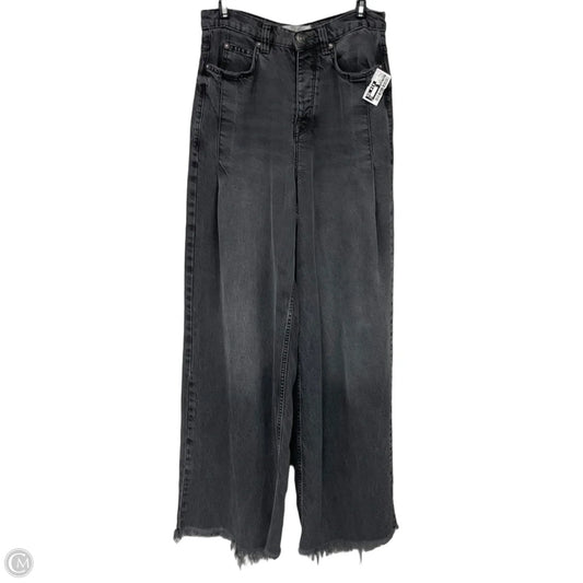 Pants Wide Leg By Free People In Black Denim, Size: 2