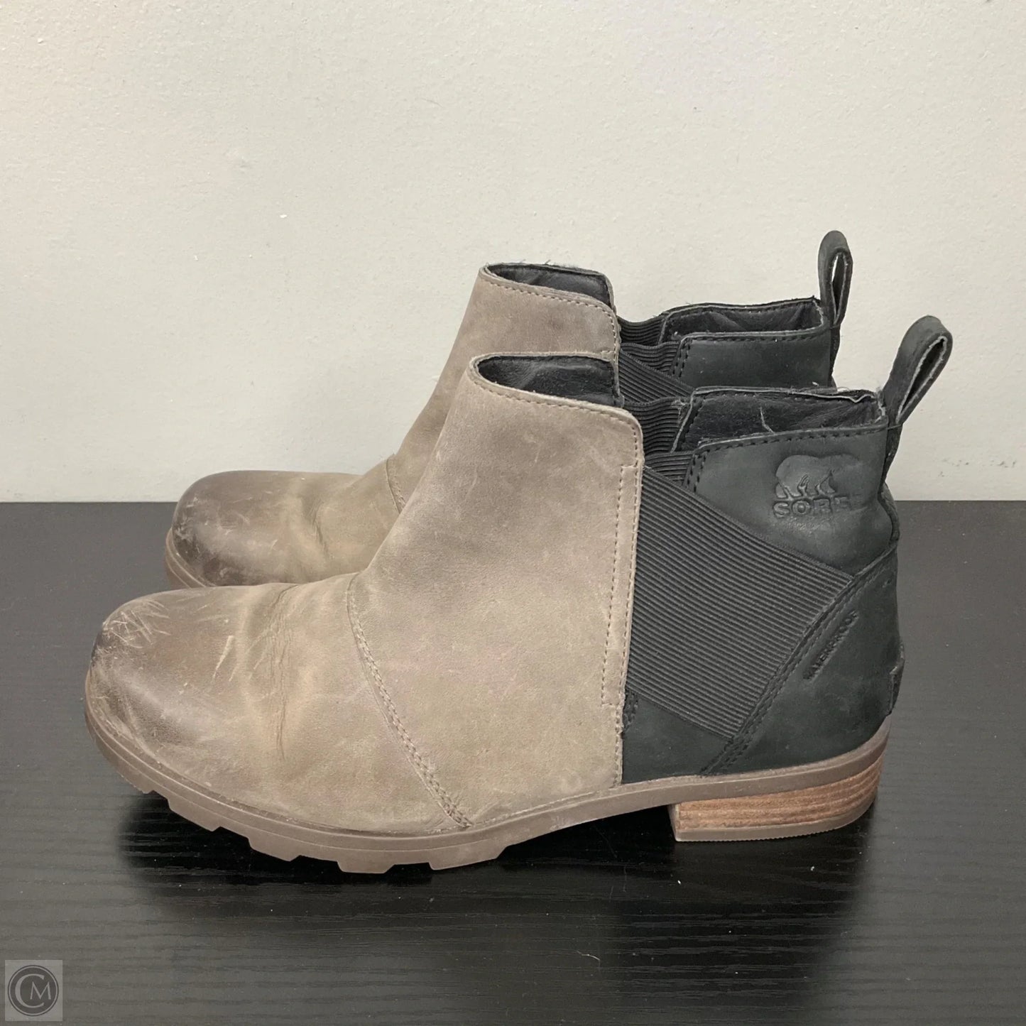 Boots Ankle Heels By Sorel In Taupe, Size: 8
