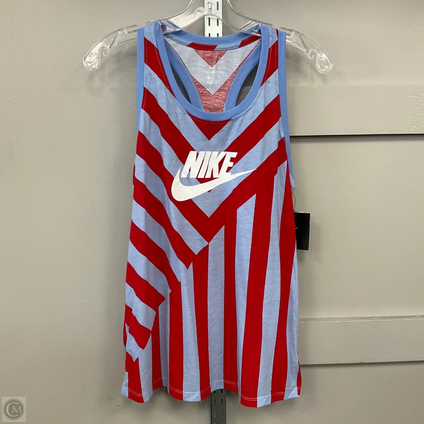 Top Sleeveless By Nike Apparel In Blue & Red, Size: M