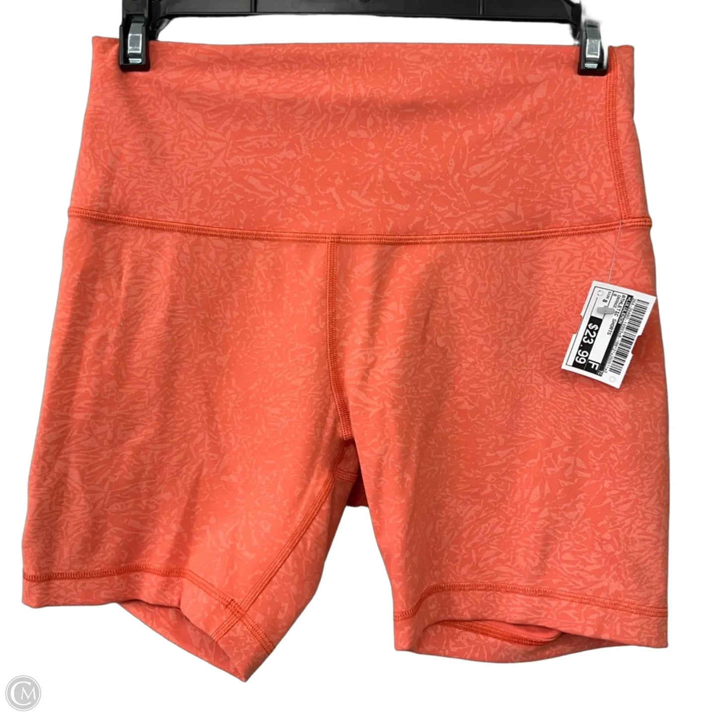 Athletic Shorts By Lululemon In Orange, Size: 8