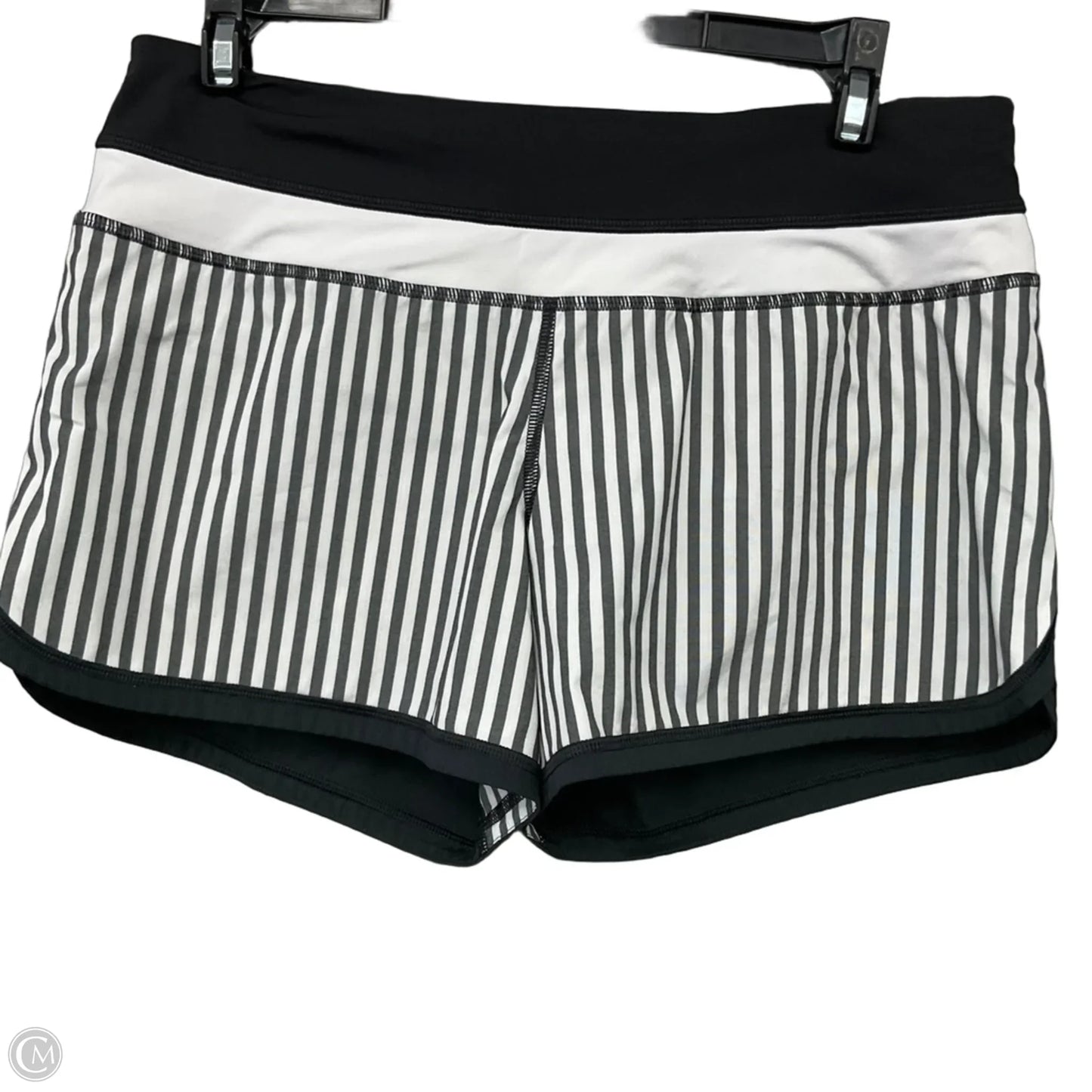 Athletic Shorts By Lululemon In Black & White, Size: 6