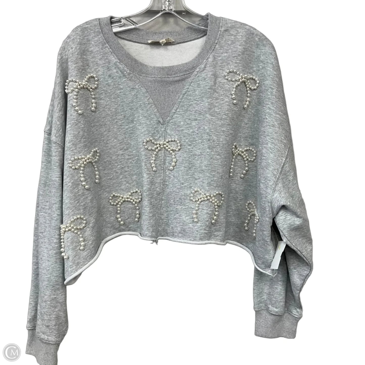 Sweatshirt Crewneck By Peach Love Cream California In Grey, Size: S