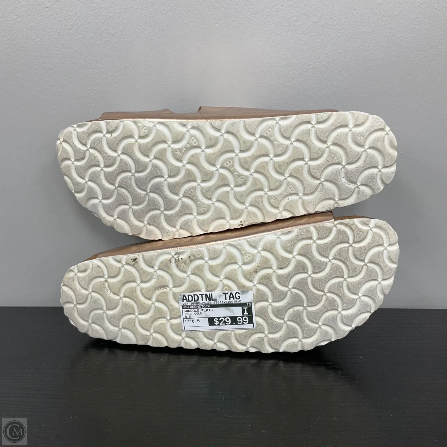 Sandals Flats By Birkenstock In Rose Gold, Size: 8.5