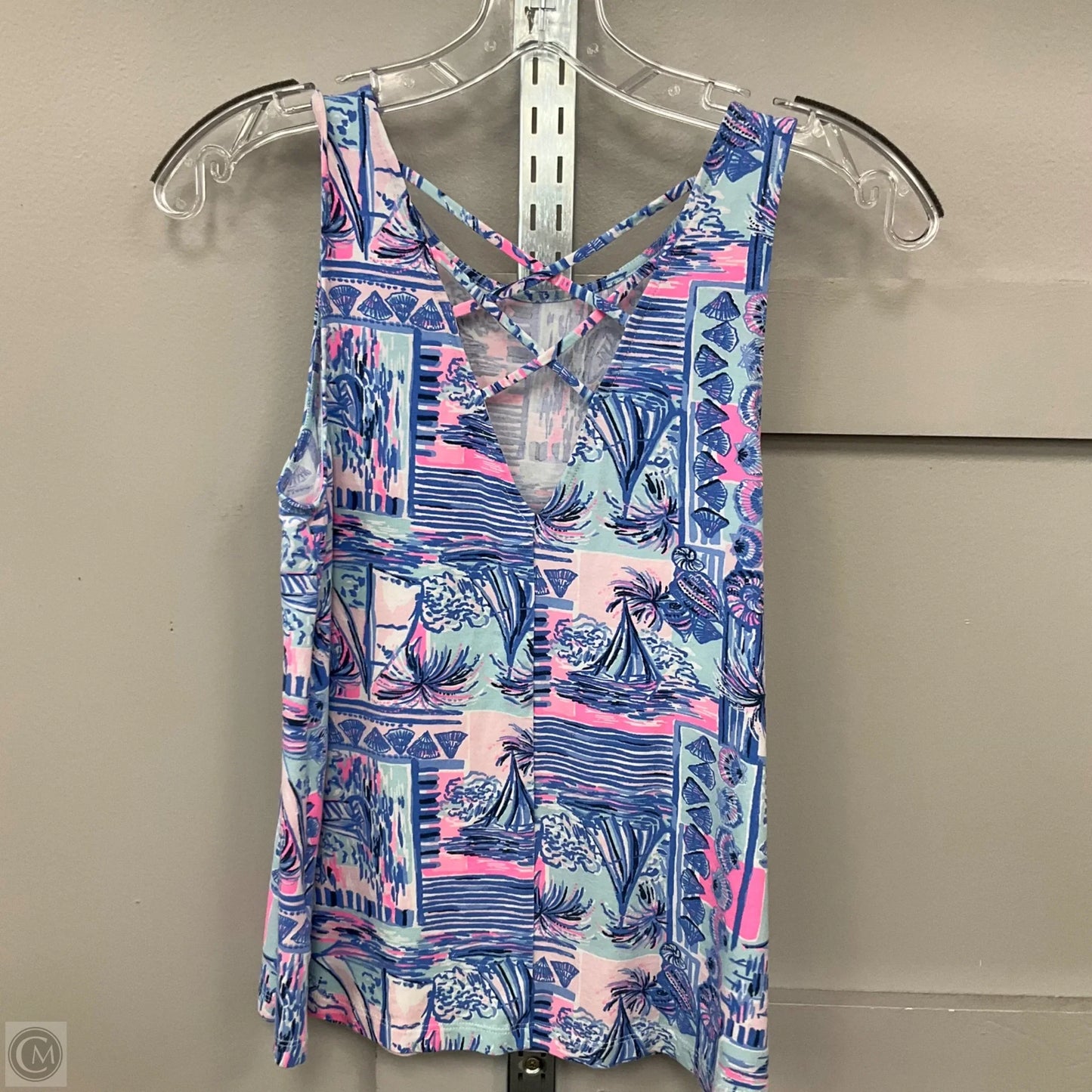 Top Sleeveless Designer By Lilly Pulitzer In Blue, Size: Xs