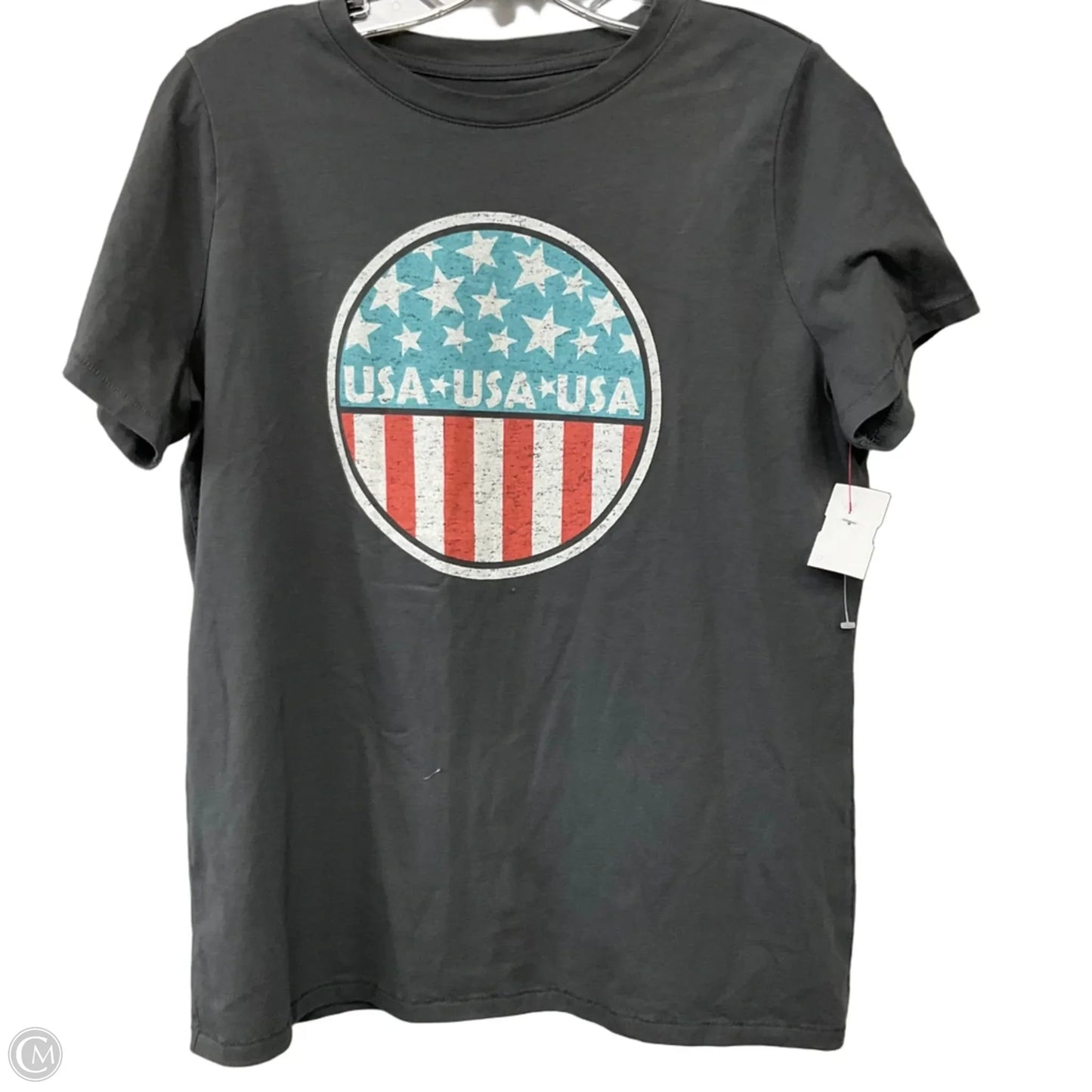 Top Short Sleeve Basic By Sonoma In Grey, Size: L