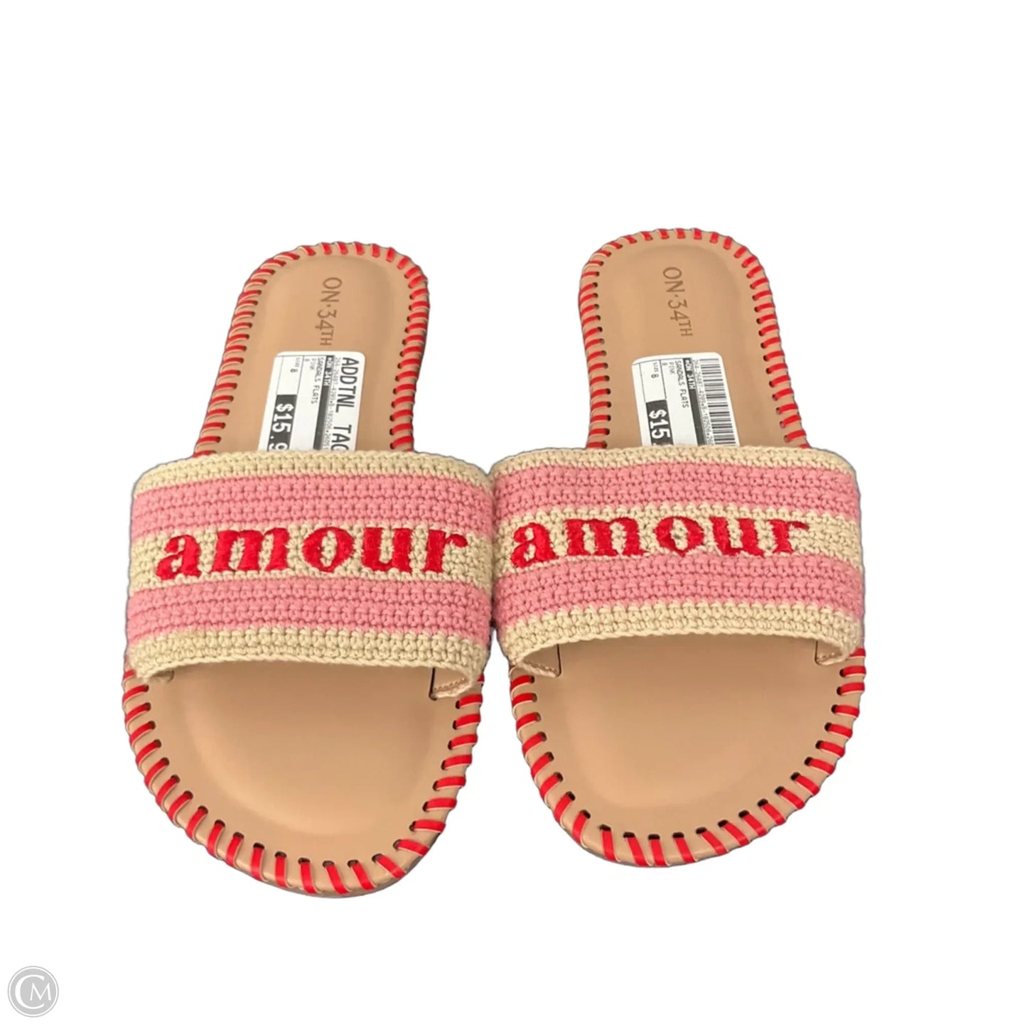 Sandals Flats By On 34th In Pink, Size: 8
