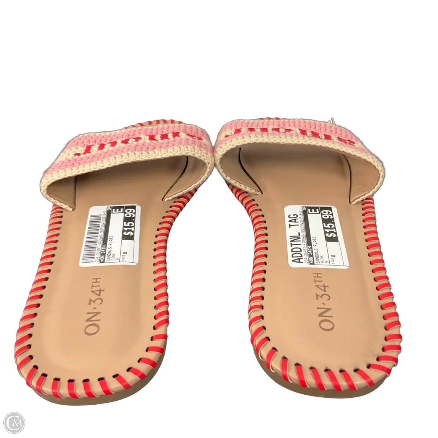 Sandals Flats By On 34th In Pink, Size: 8
