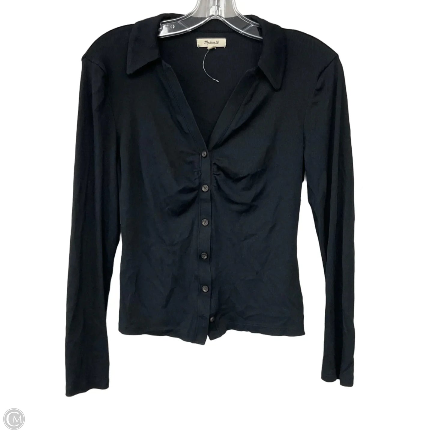 Top Long Sleeve Basic By Madewell In Black, Size: M