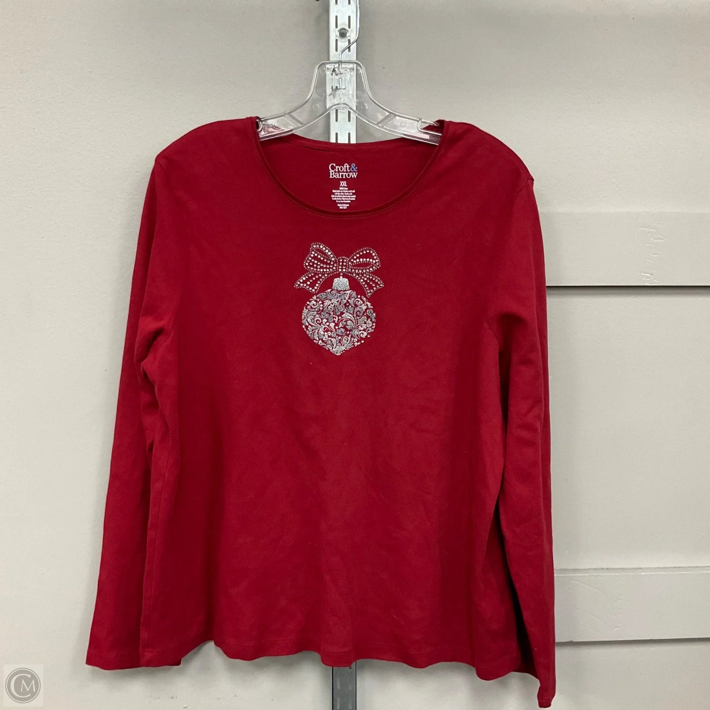 Top Long Sleeve By Croft And Barrow In Red, Size: Xxl