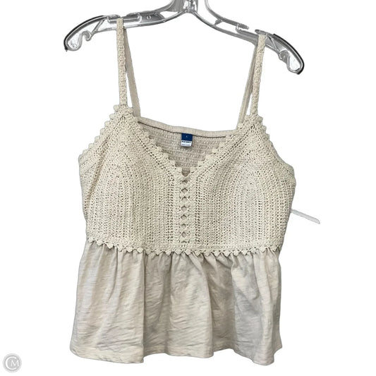 Top Sleeveless By Old Navy In Beige, Size: L