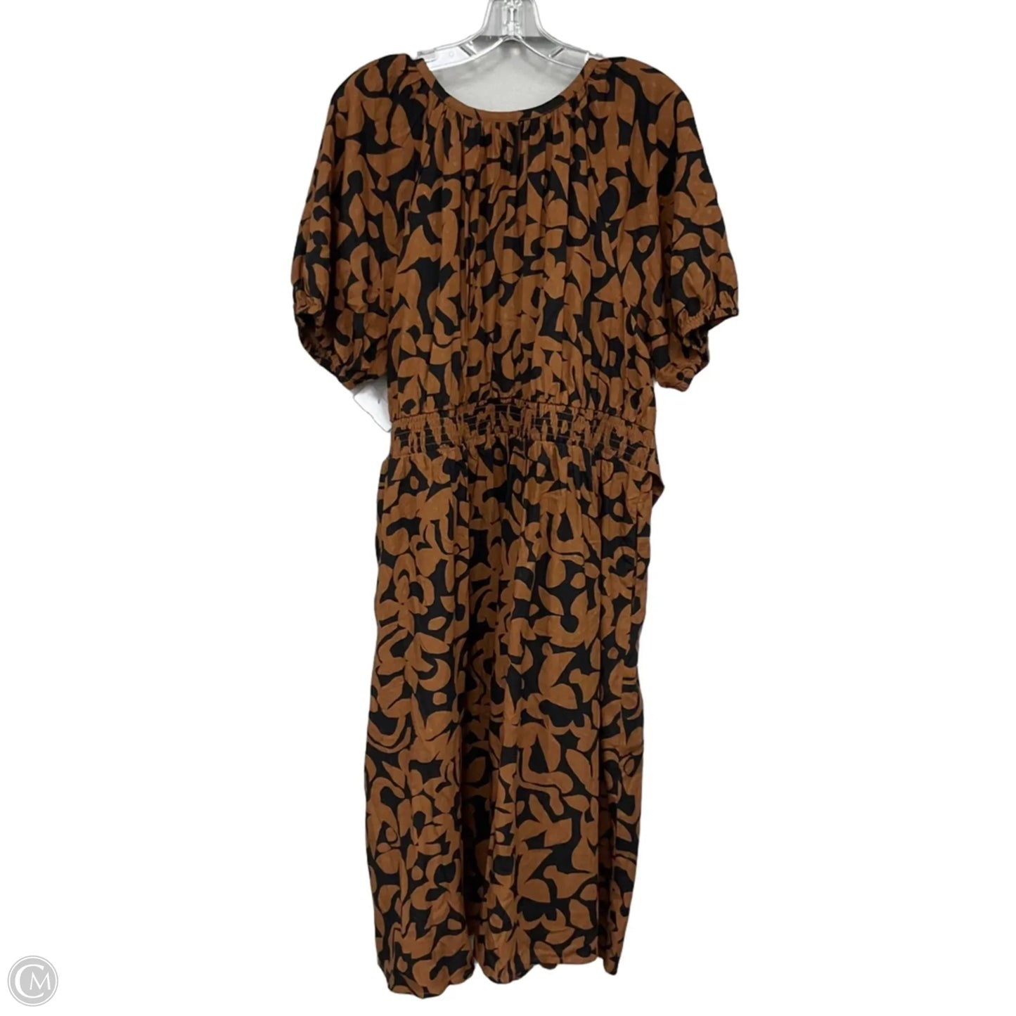 Dress Casual Maxi By Terra & Sky In Black & Brown, Size: 1x