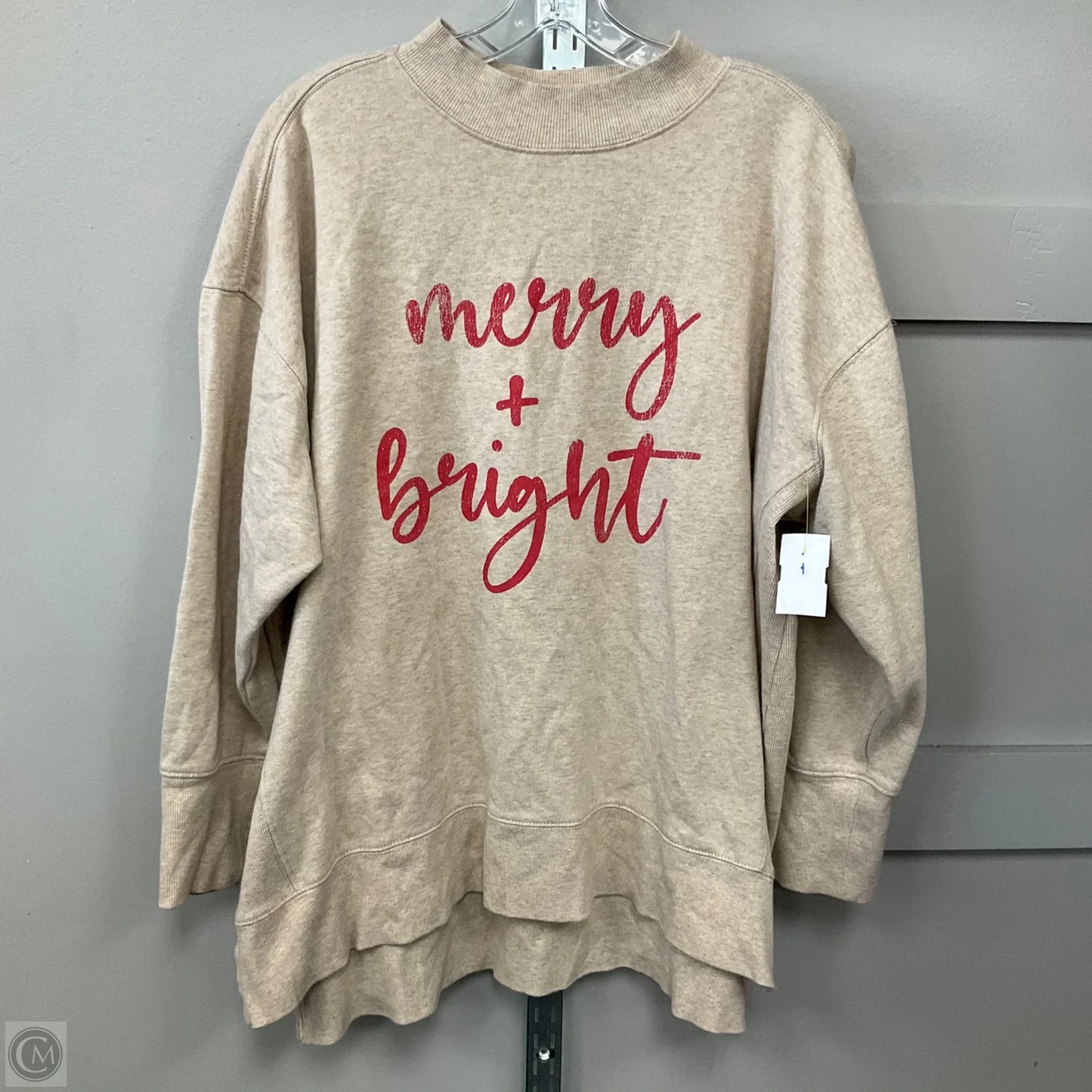 Sweatshirt Crewneck By Maurices In Beige, Size: 2x