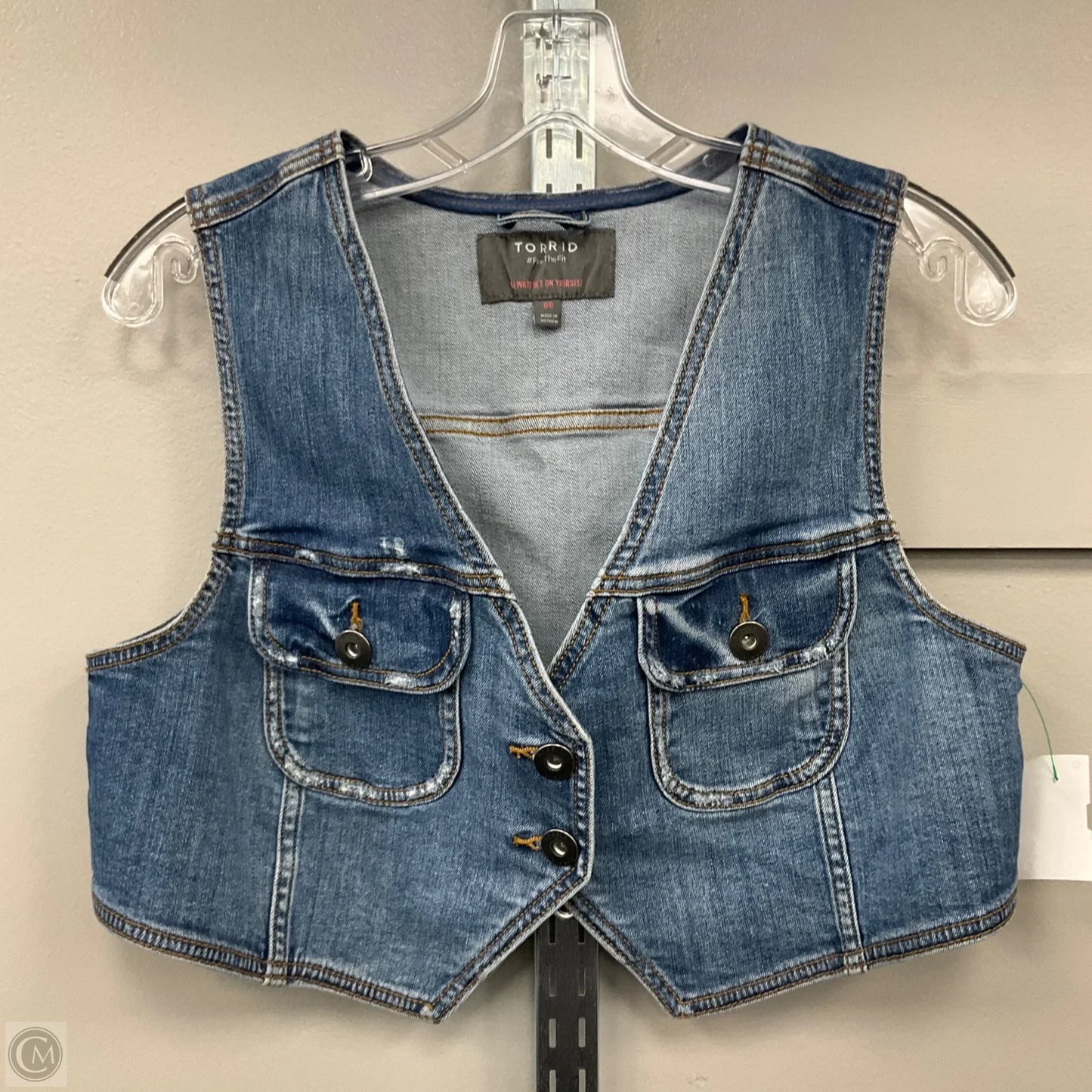 Vest Other By Torrid In Blue Denim, Size: 00 (M)
