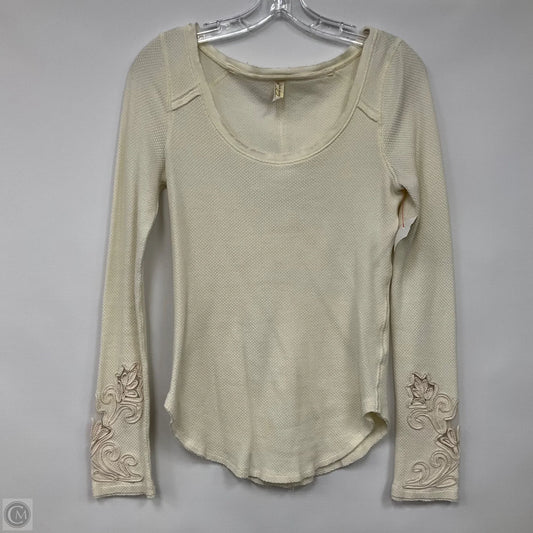 Top Long Sleeve Basic By Free People In Cream, Size: M