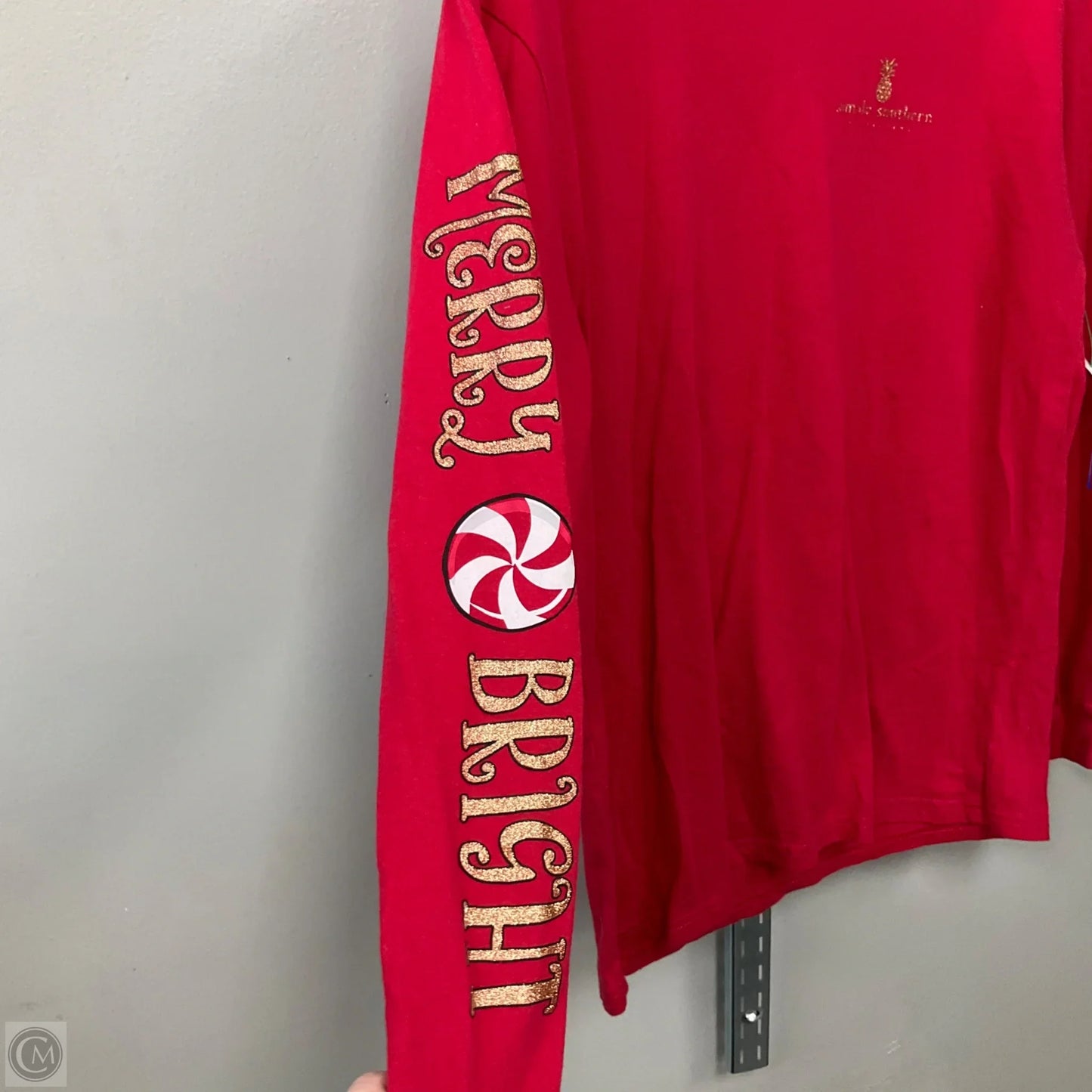 Top Long Sleeve Basic By Simply Southern In Red, Size: S