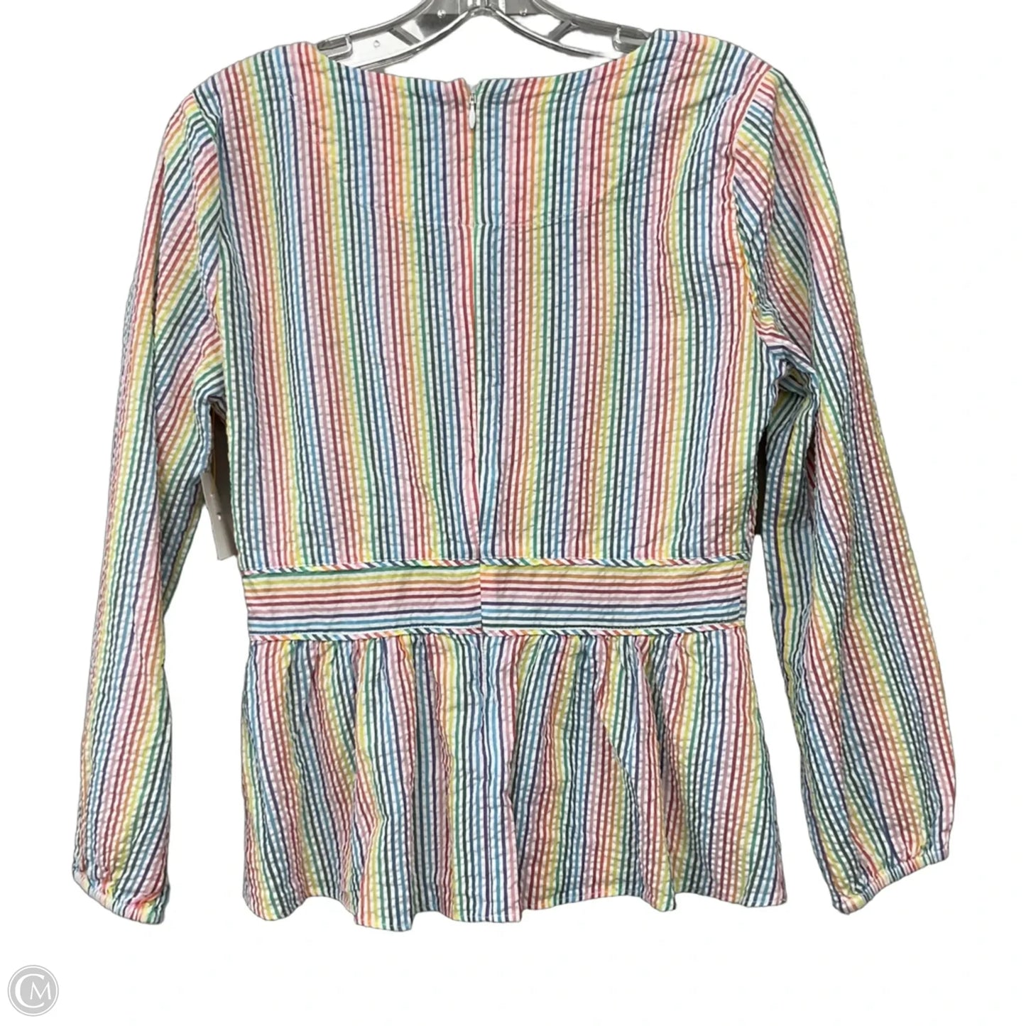 Top Long Sleeve By J. Crew In Striped Pattern, Size: S