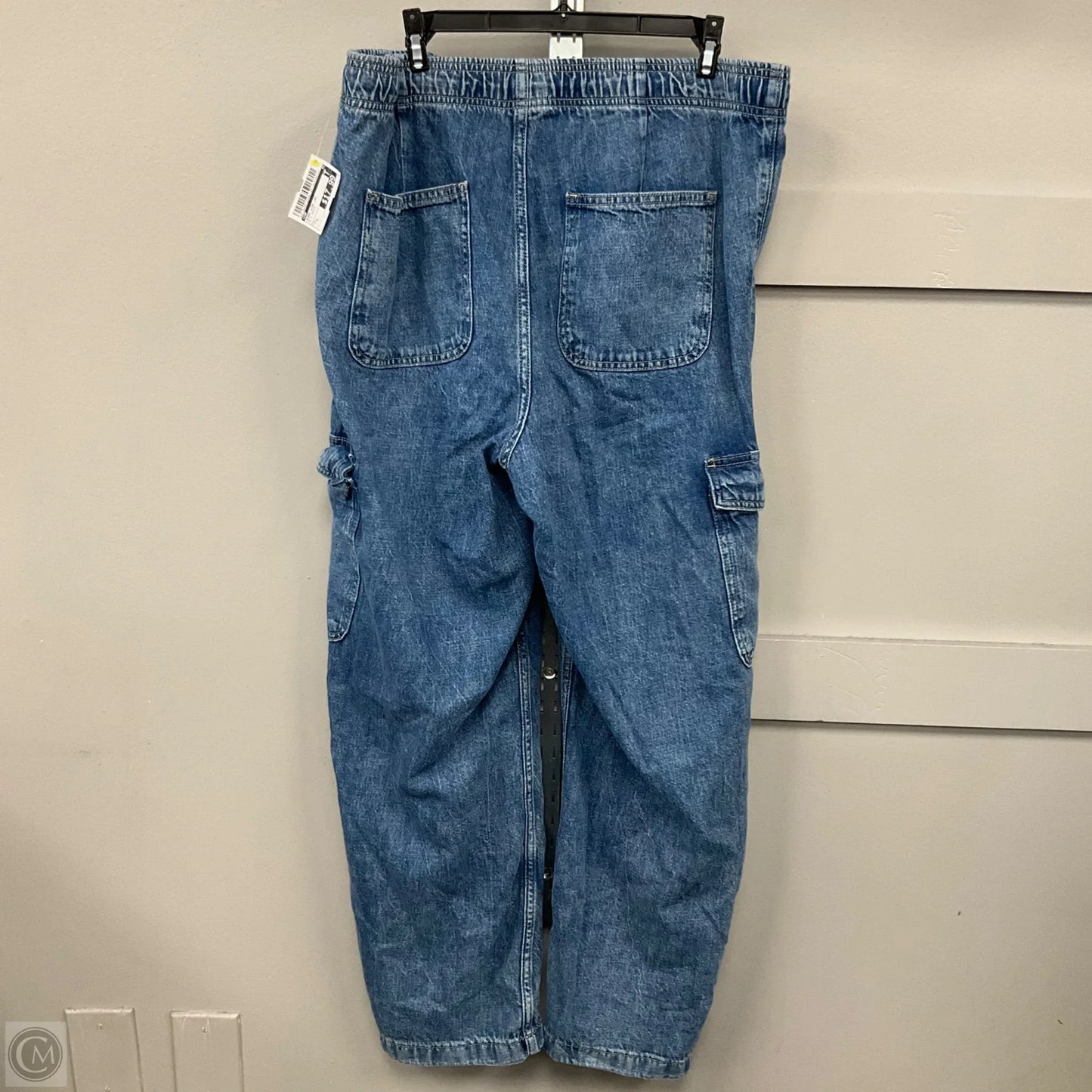 Jeans Wide Leg By Gap In Blue Denim, Size: L