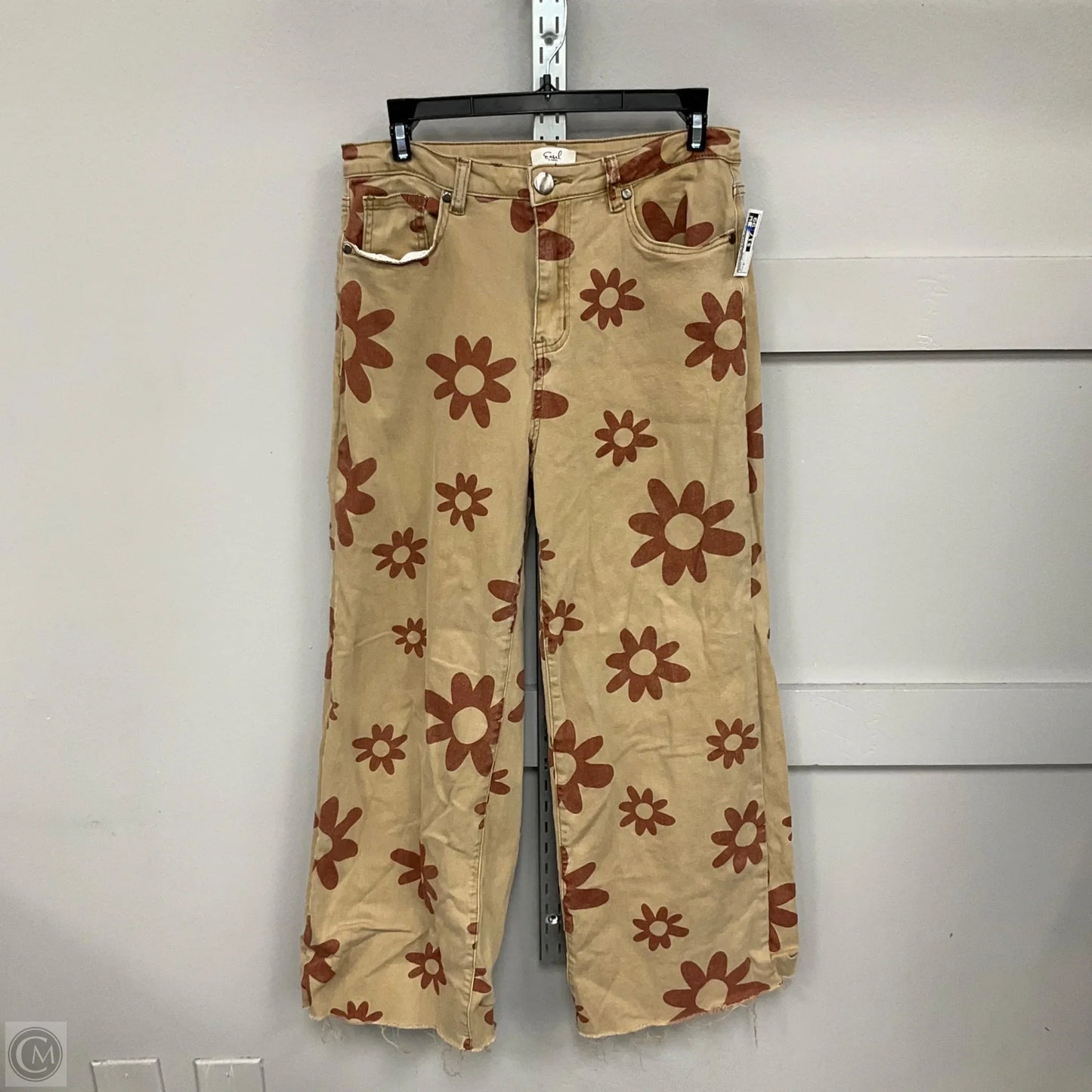 Jeans Wide Leg By Easel In Brown Denim, Size: M