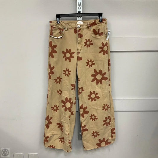 Jeans Wide Leg By Easel In Brown Denim, Size: M
