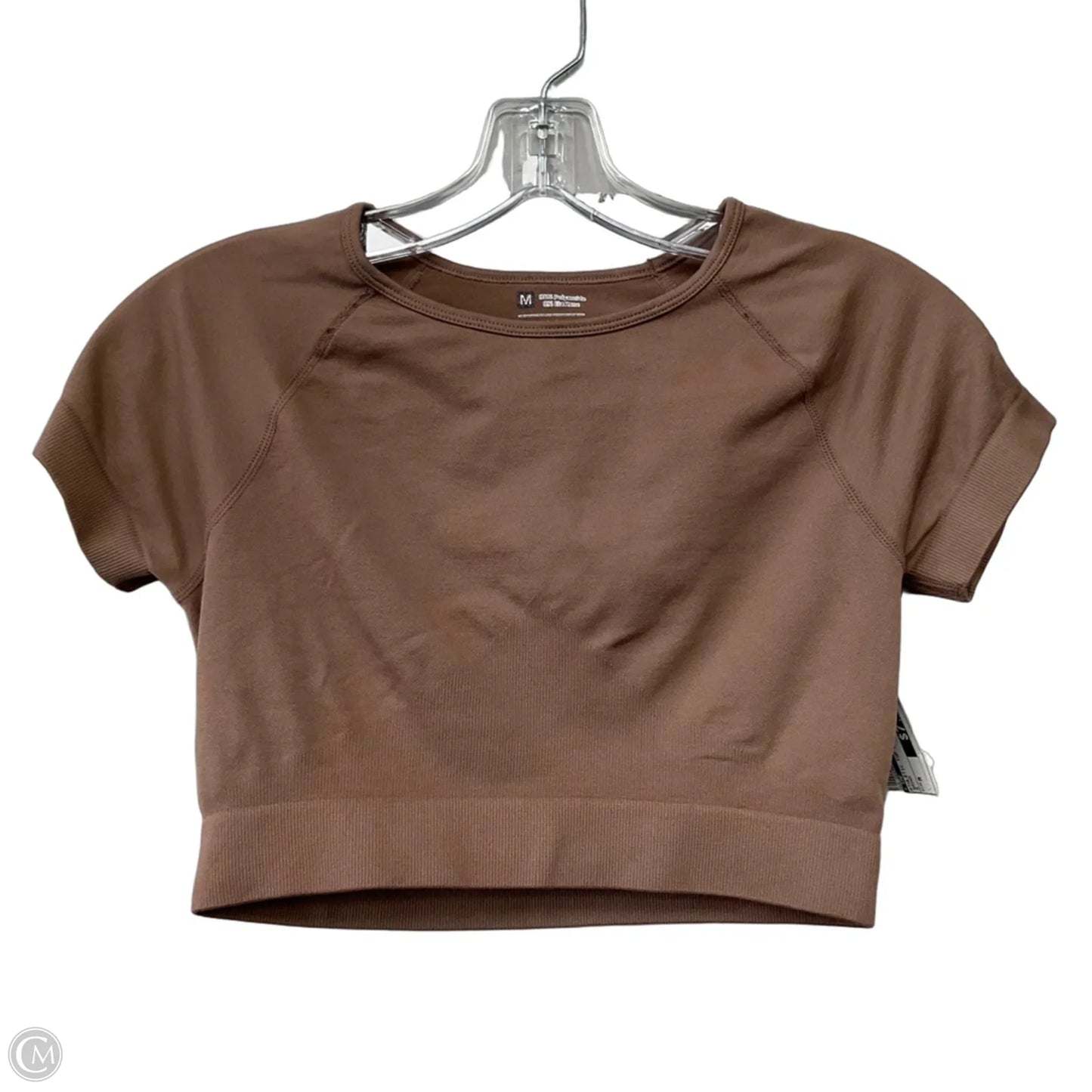 Athletic Top Short Sleeve By Cmf In Brown, Size: M