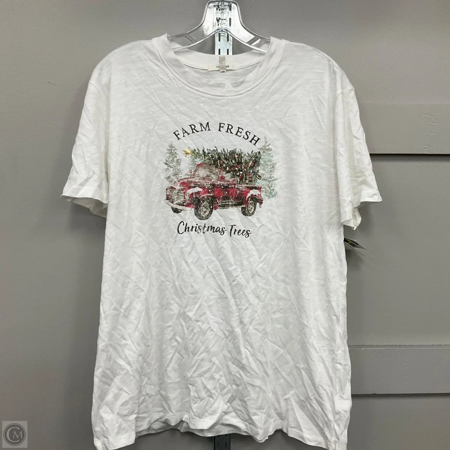 Top Short Sleeve Basic By Maurices In White, Size: M