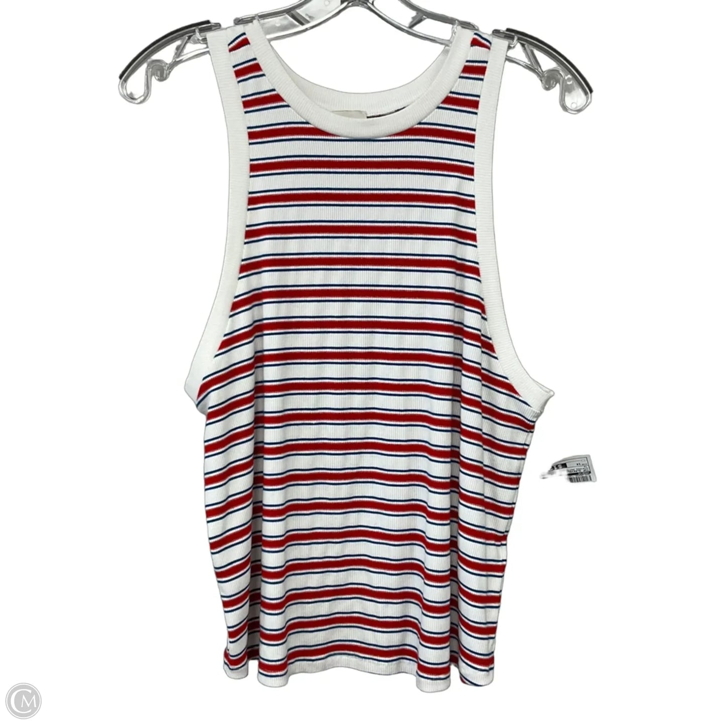 Top Sleeveless Basic By Maeve In Striped Pattern, Size: 1x