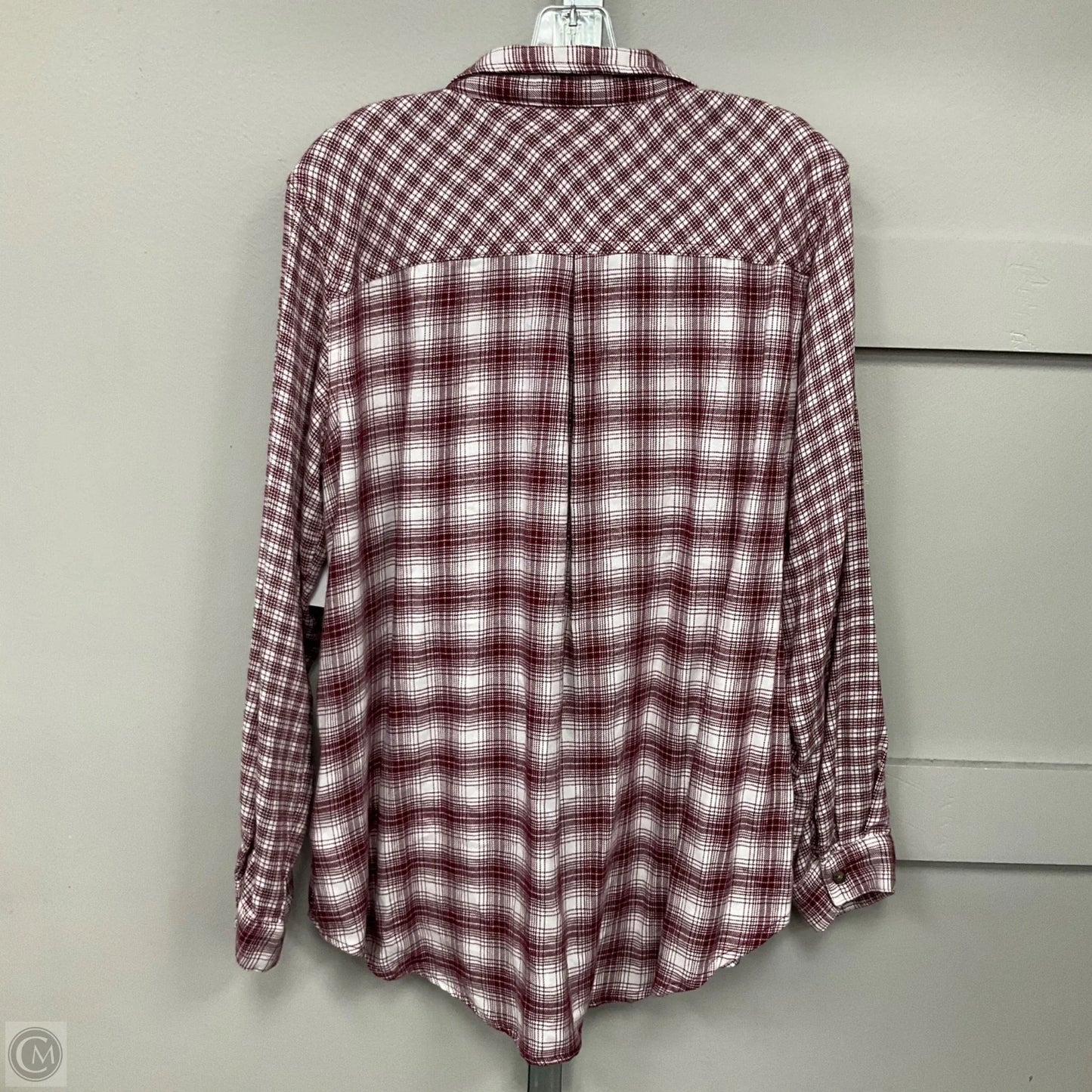 Jacket Shirt By Maurices In Plaid Pattern, Size: Xxl