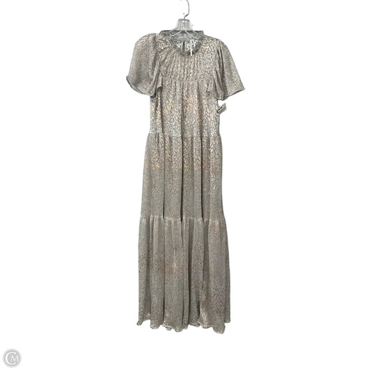 Dress Casual Maxi By Anthropologie In Gold & Silver, Size: M