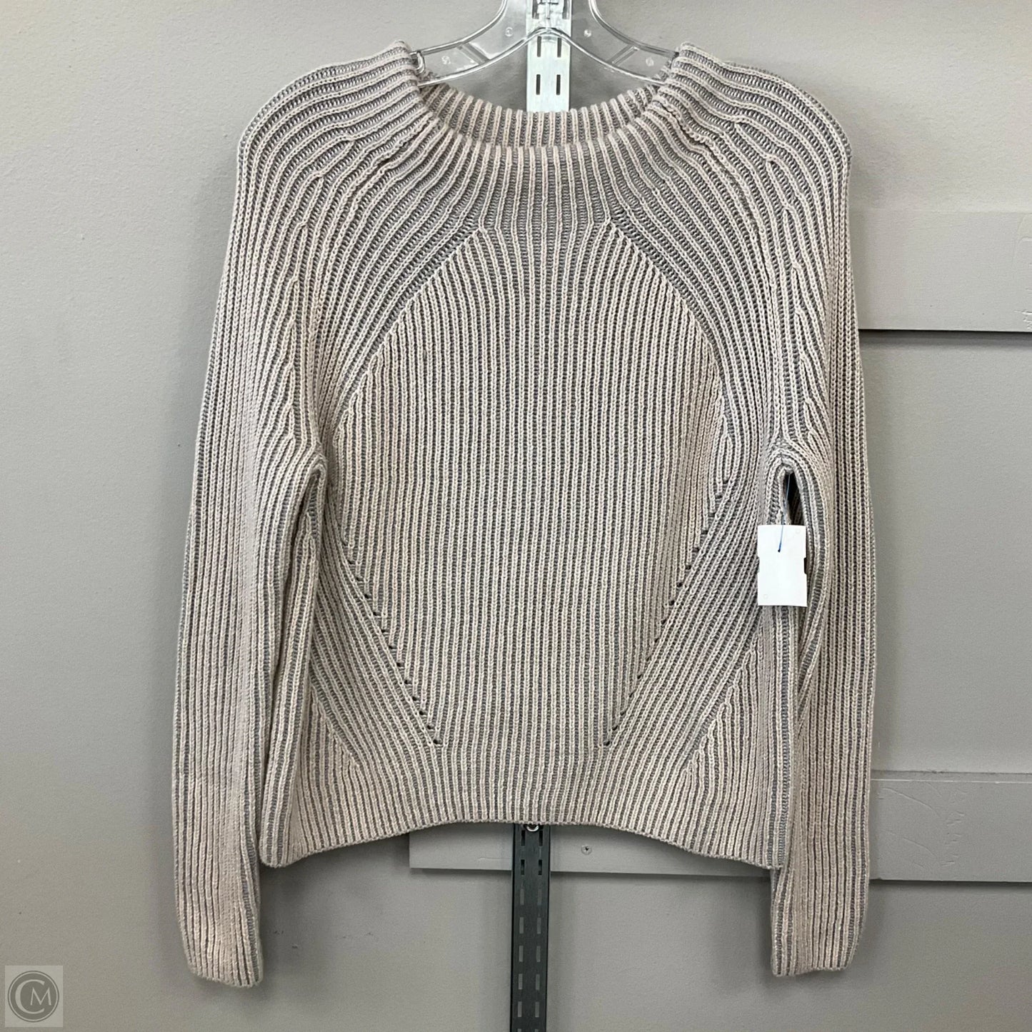 Sweater By Athleta In Cream & Grey, Size: S
