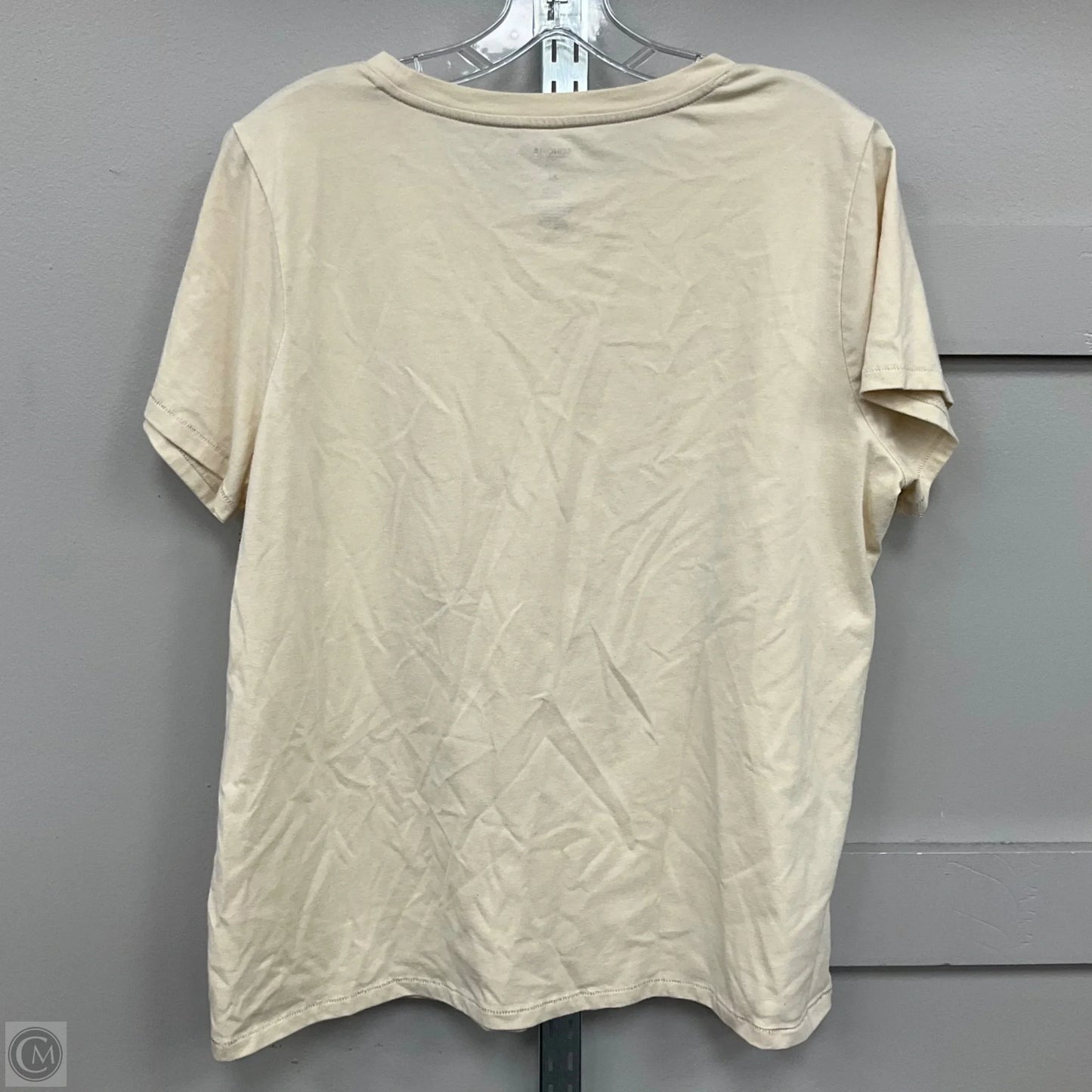 Top Short Sleeve Basic By Sonoma In Beige, Size: Xl