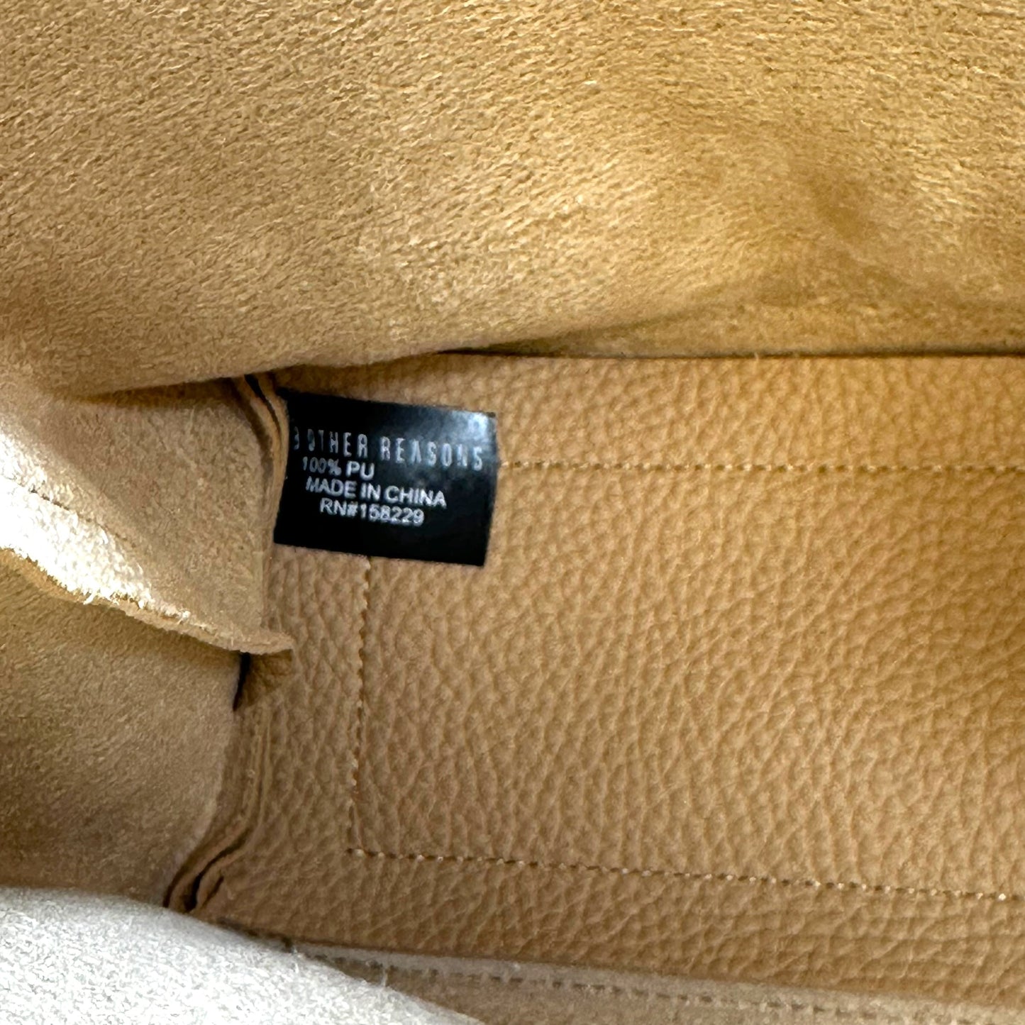 VEGAN LEATHER SLOUCHY BUCKET BAG By 8 Other Reasons, Size: Small