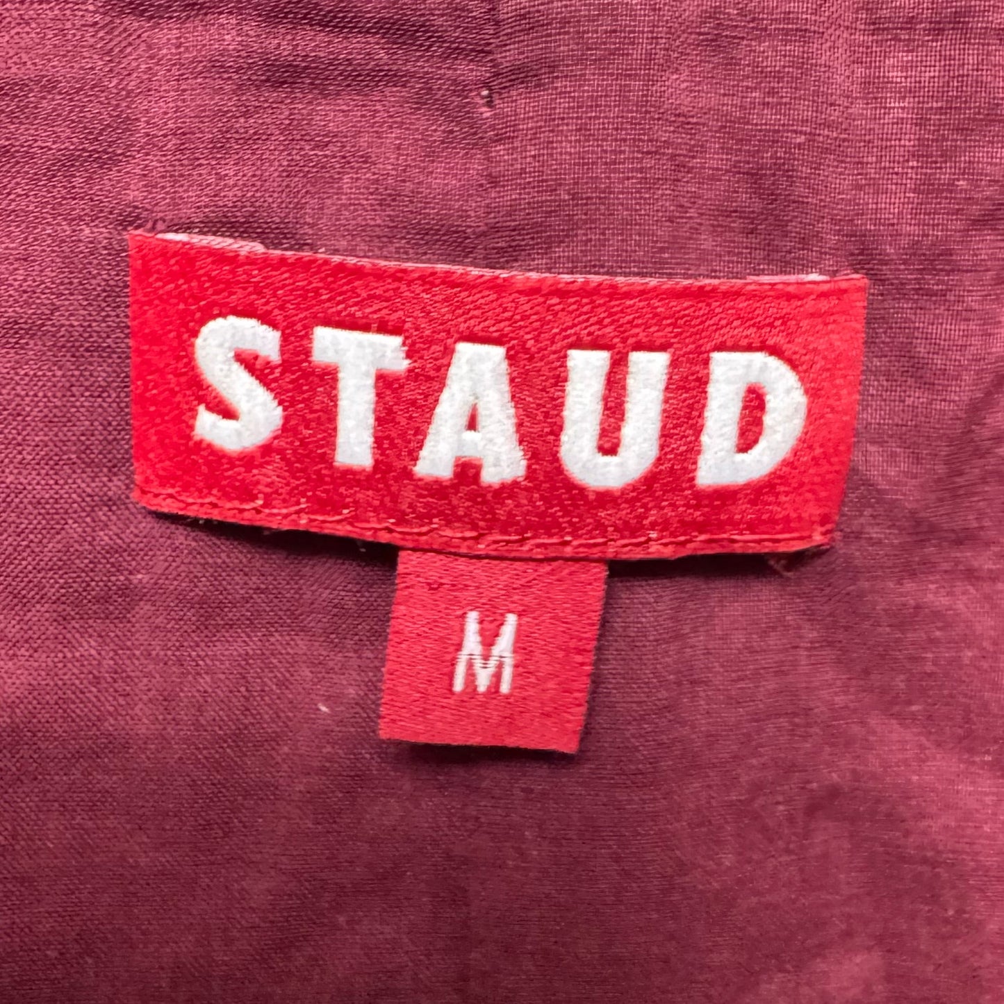 Top Long Sleeve Designer By Staud In Maroon, Size: M