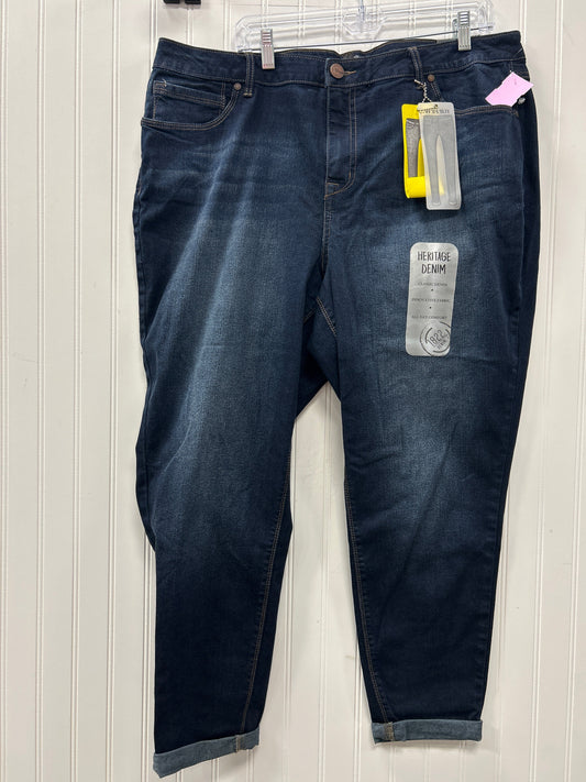 Jeans Skinny By 1822 Denim In Blue Denim, Size:22 NWT