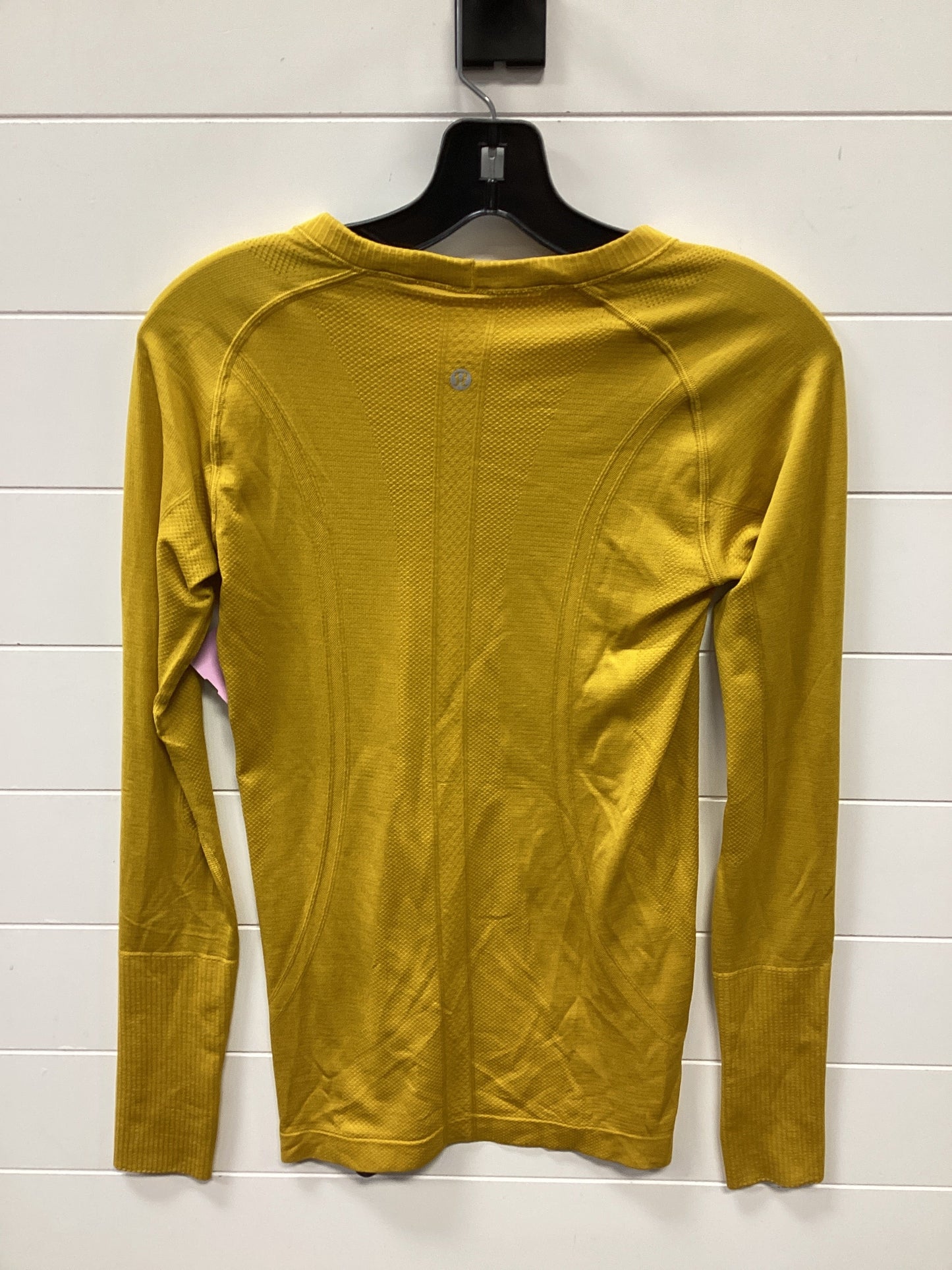 Athletic Top Ls Crewneck By Lululemon In Yellow, Size:6