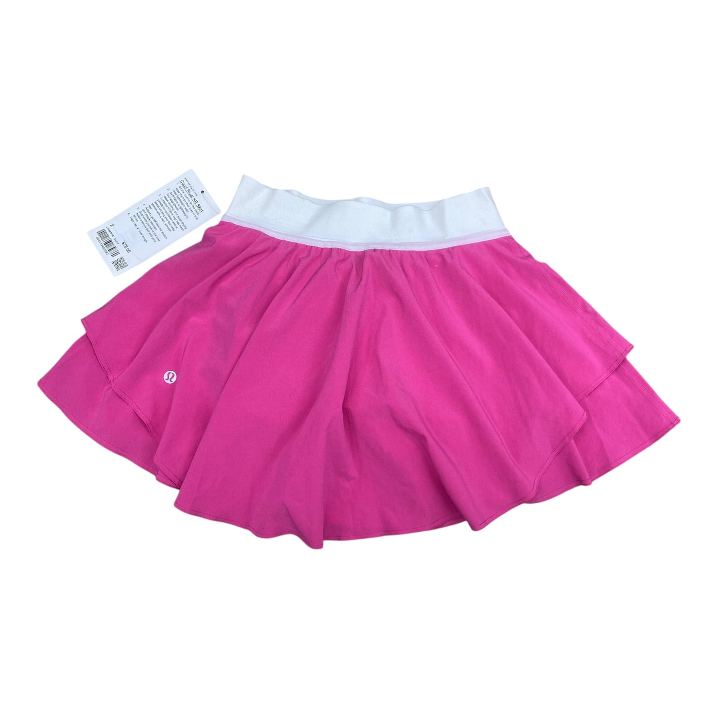Athletic Skirt By Lululemon In Pink & White, Size:2