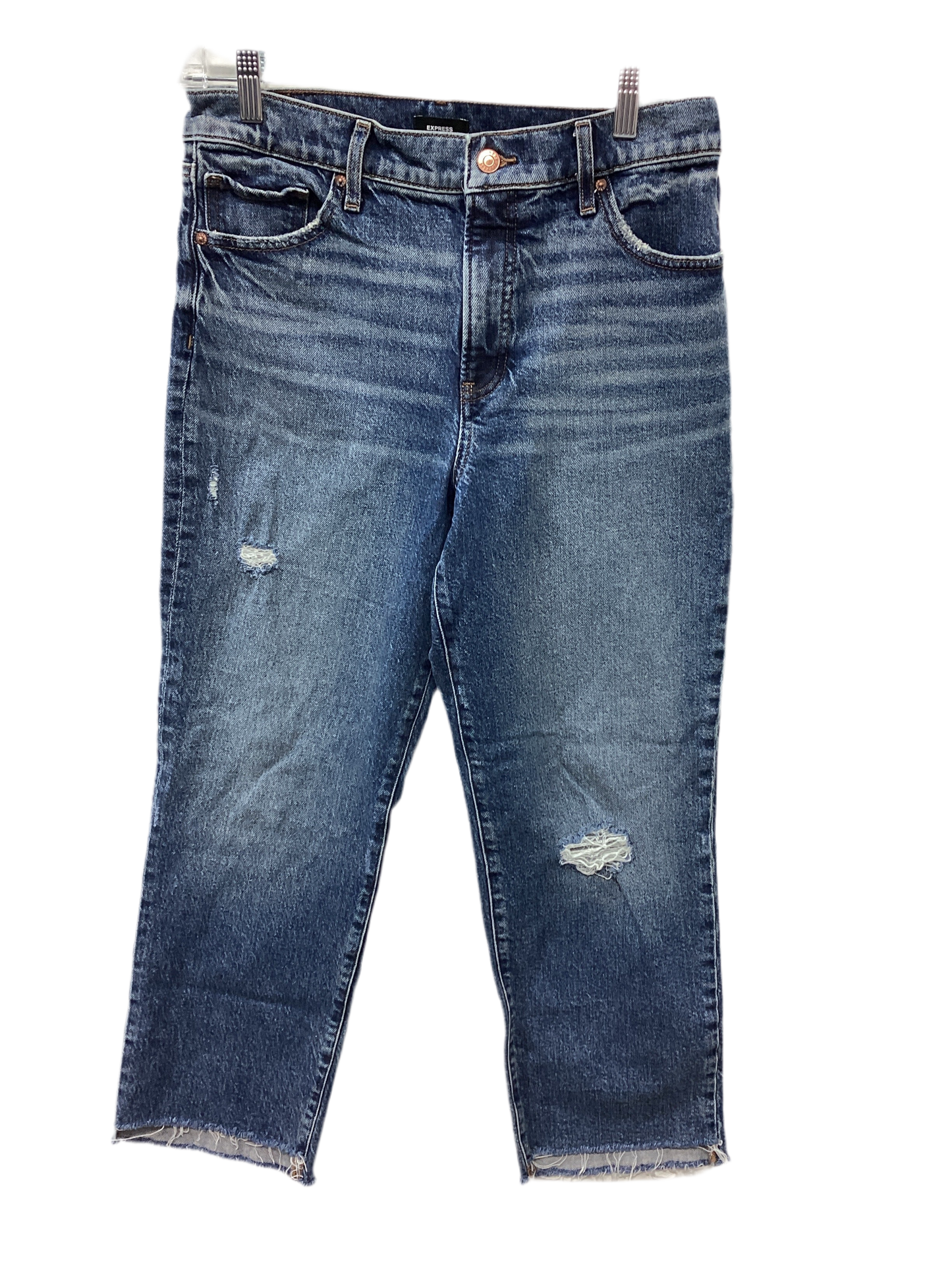 Jeans Wide Leg By Express In Blue Denim, Size:8