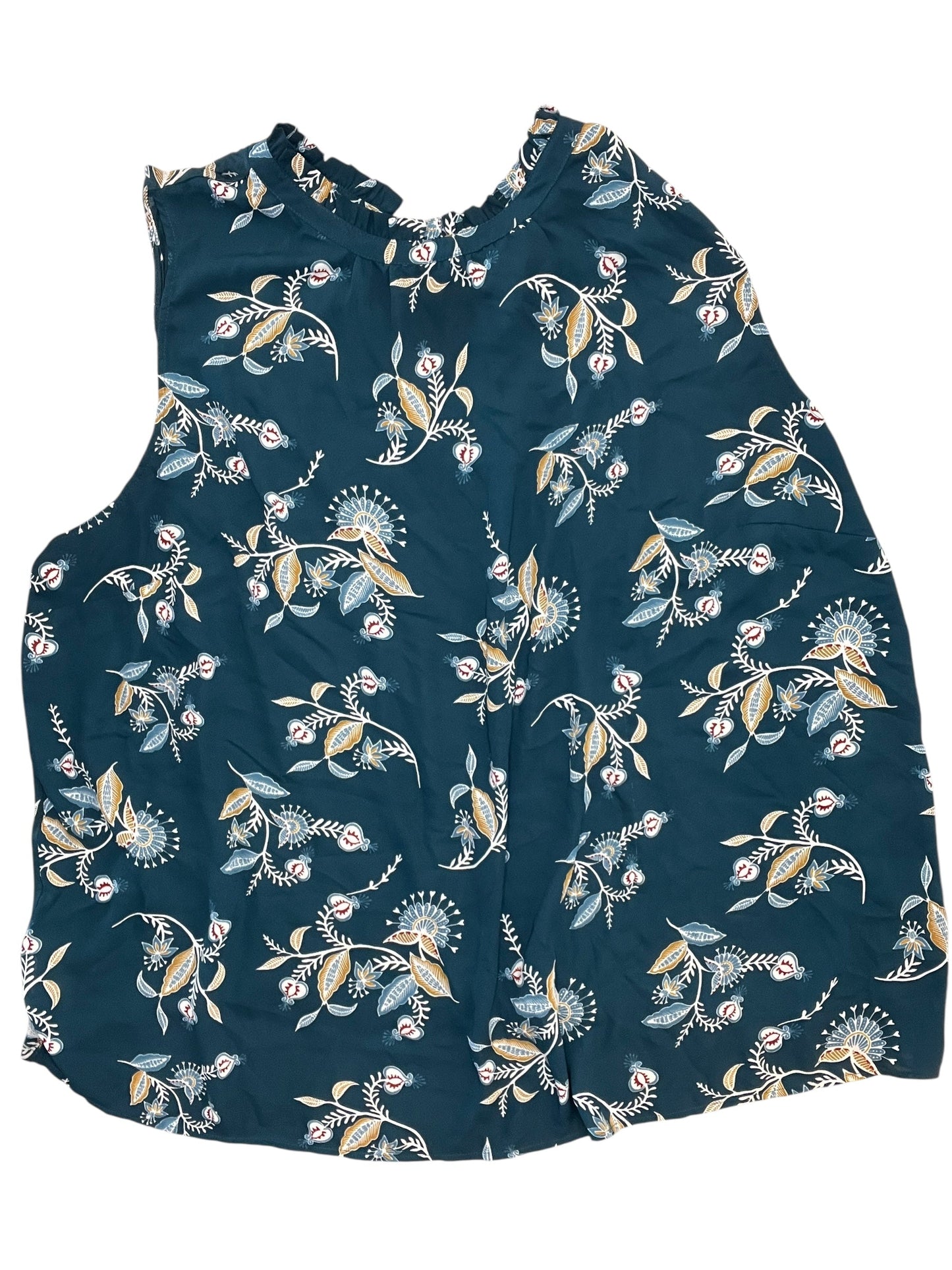 Blouse Sleeveless By Loft In Blue, Size:4X