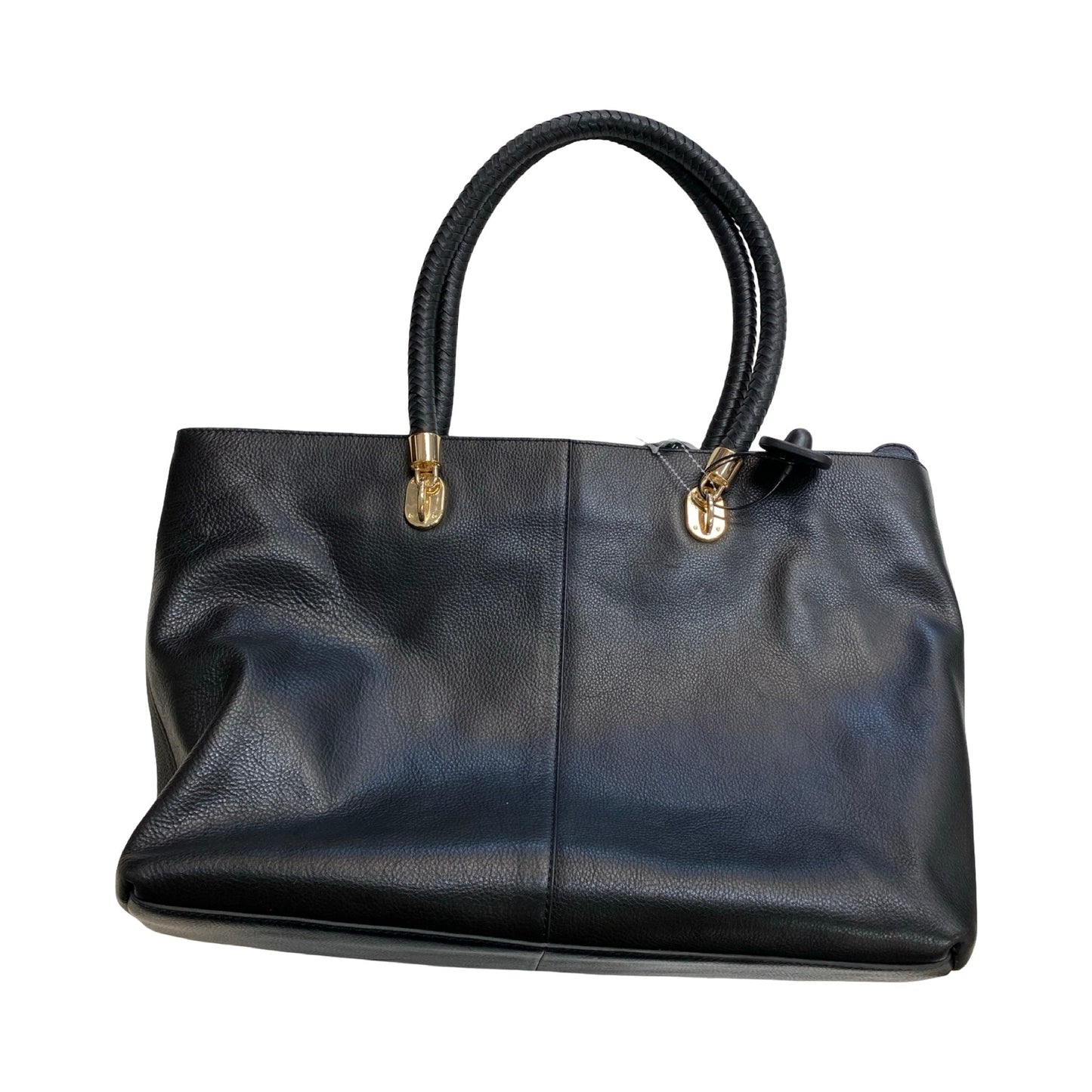 Handbag Leather By Cole-Haan In Black, Size:Large