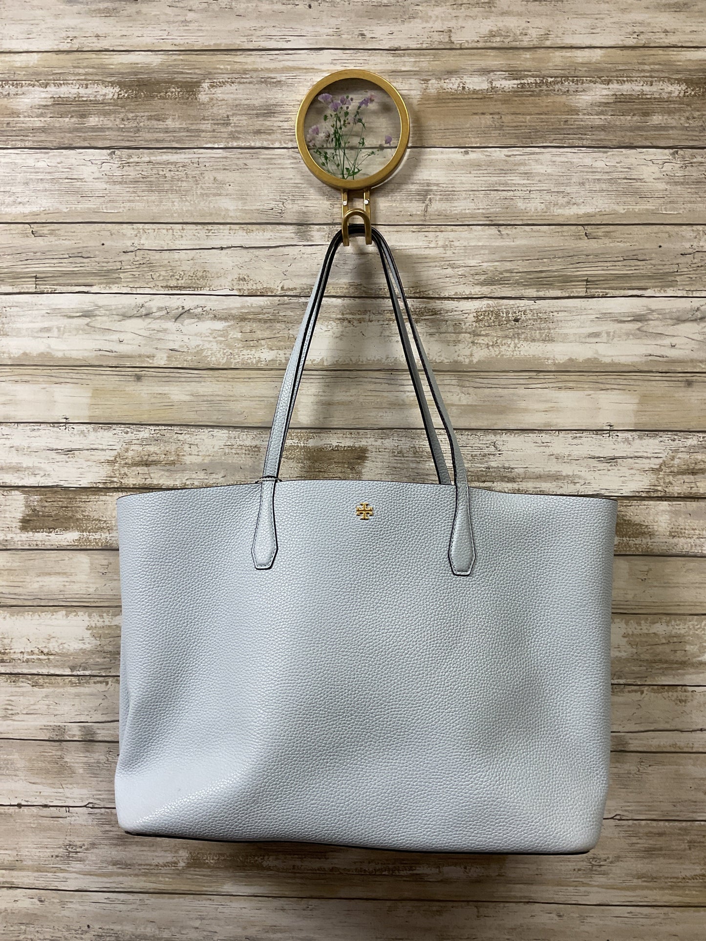 Handbag Designer By Tory Burch In Blue, Size:Large